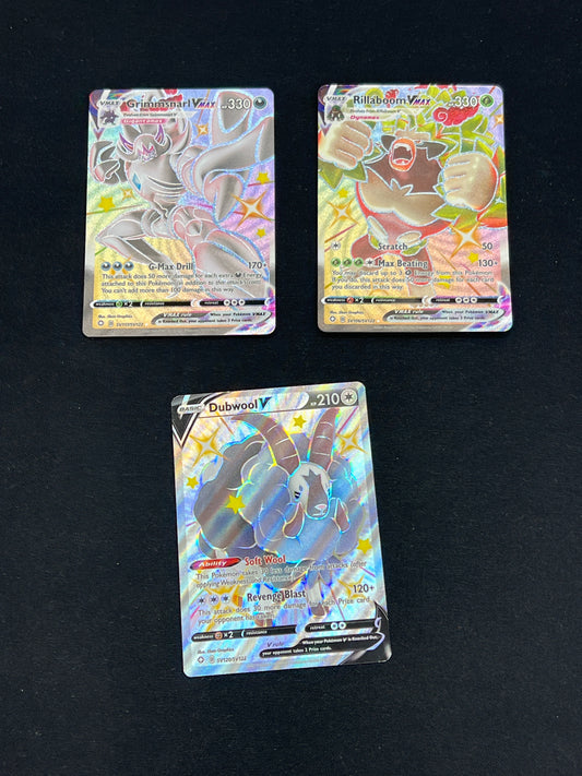Auction Lot 137: Pokemon Cards Shining Fates Assorted V and VMAX Full Art Lot Conditions Vary