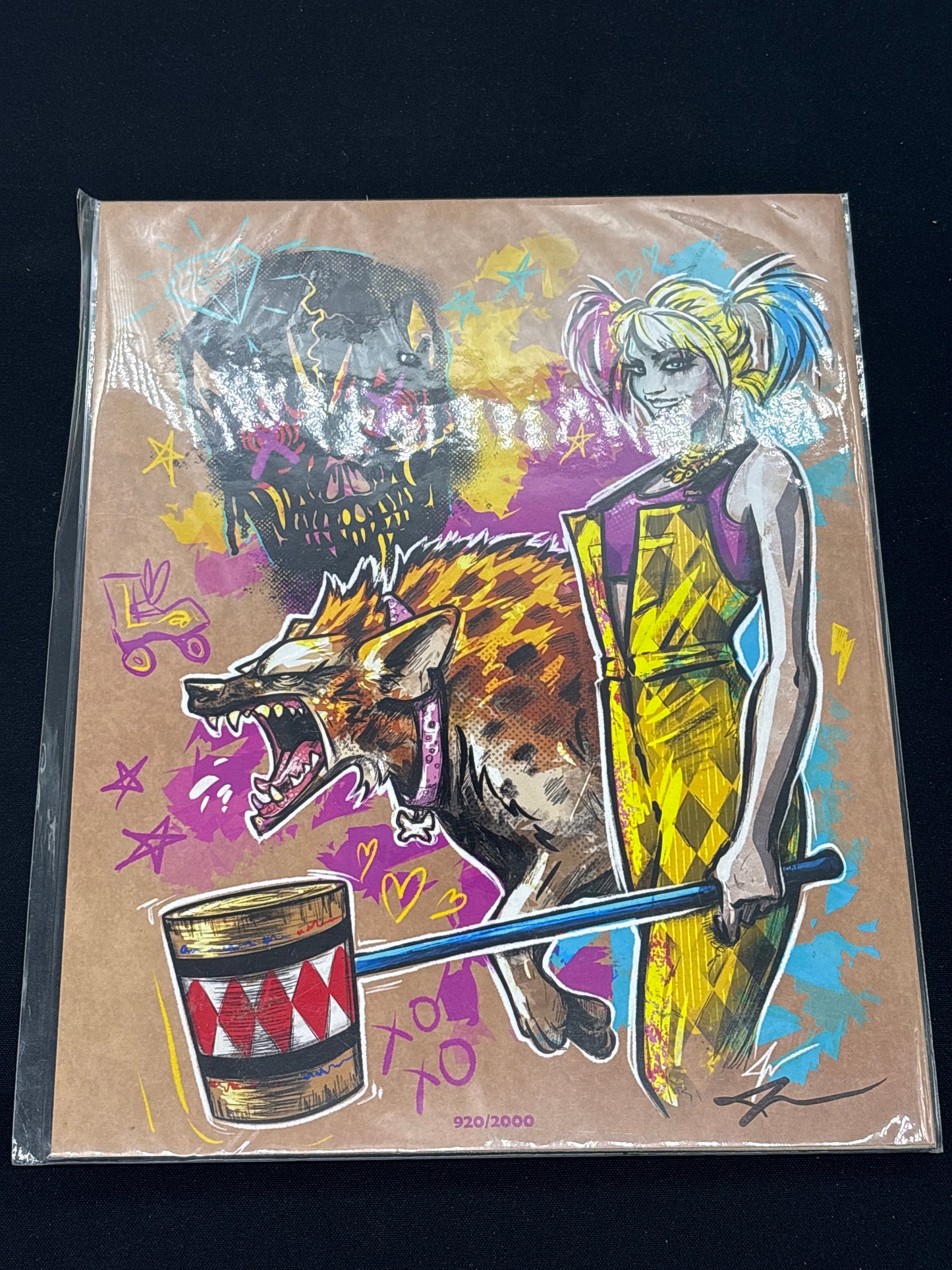 Auction Lot 76: Harley Quinn Limited Edition BAM! Fan Art Print Numbered 920/2000 w/COA
