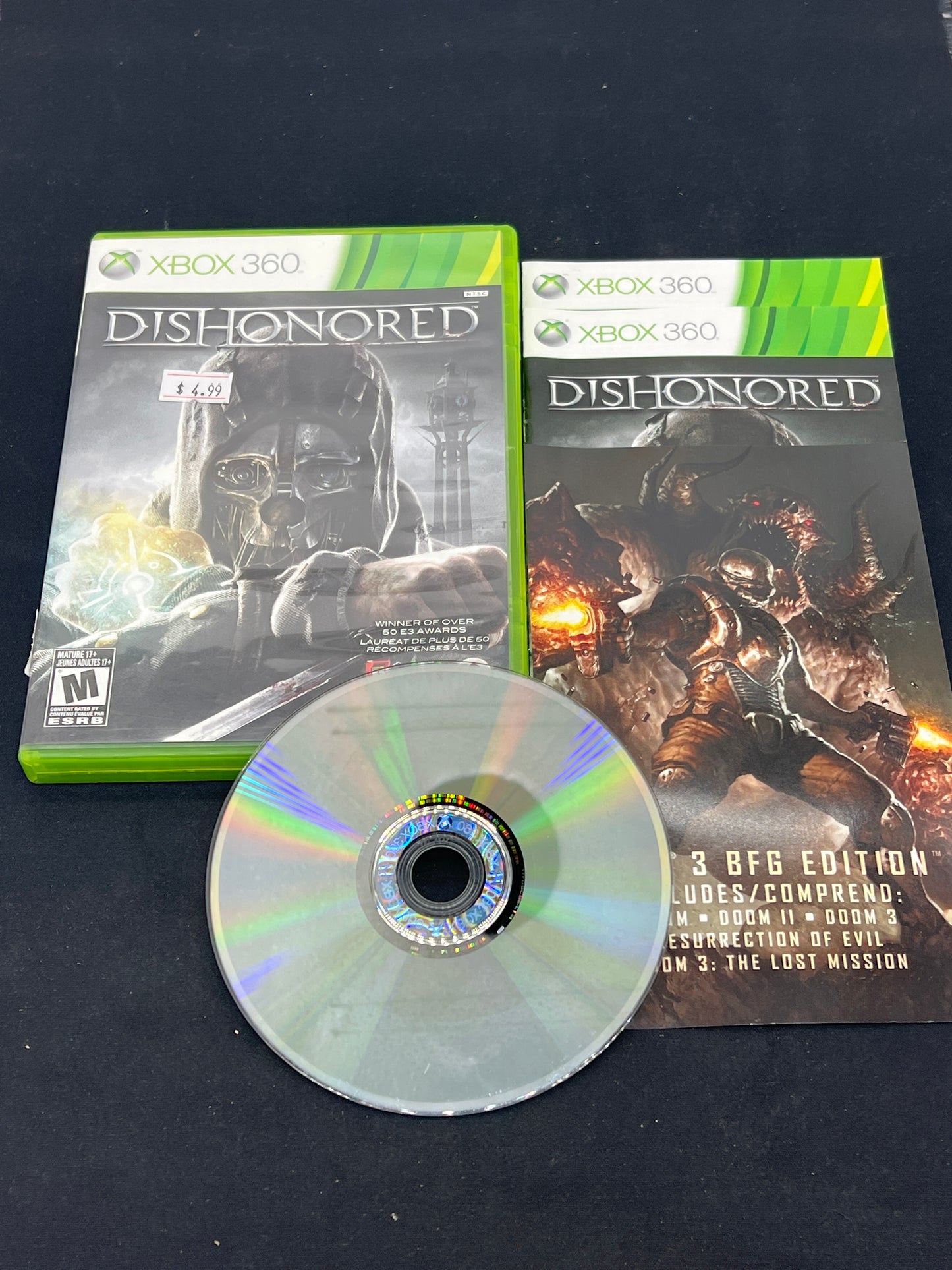Auction Lot 83: XBox360 Video Game Dishonored CIB