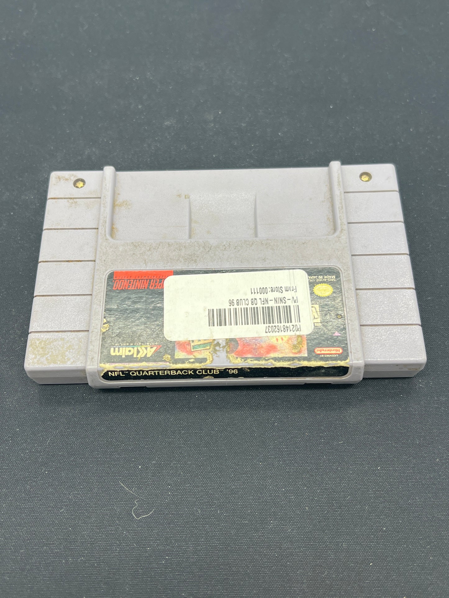 Auction Lot 129: SNES Video Game NFL Quarterback Club '96 Loose