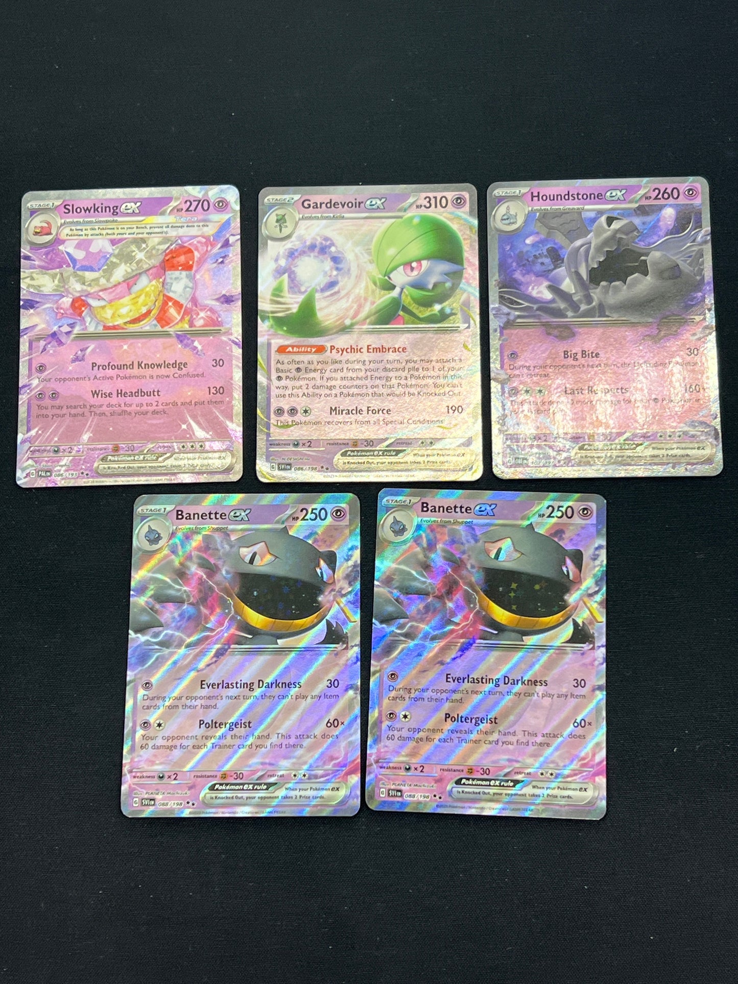 Auction Lot 145: Pokemon Cards Assorted Lot of 5 Psychic EX Conditions Vary