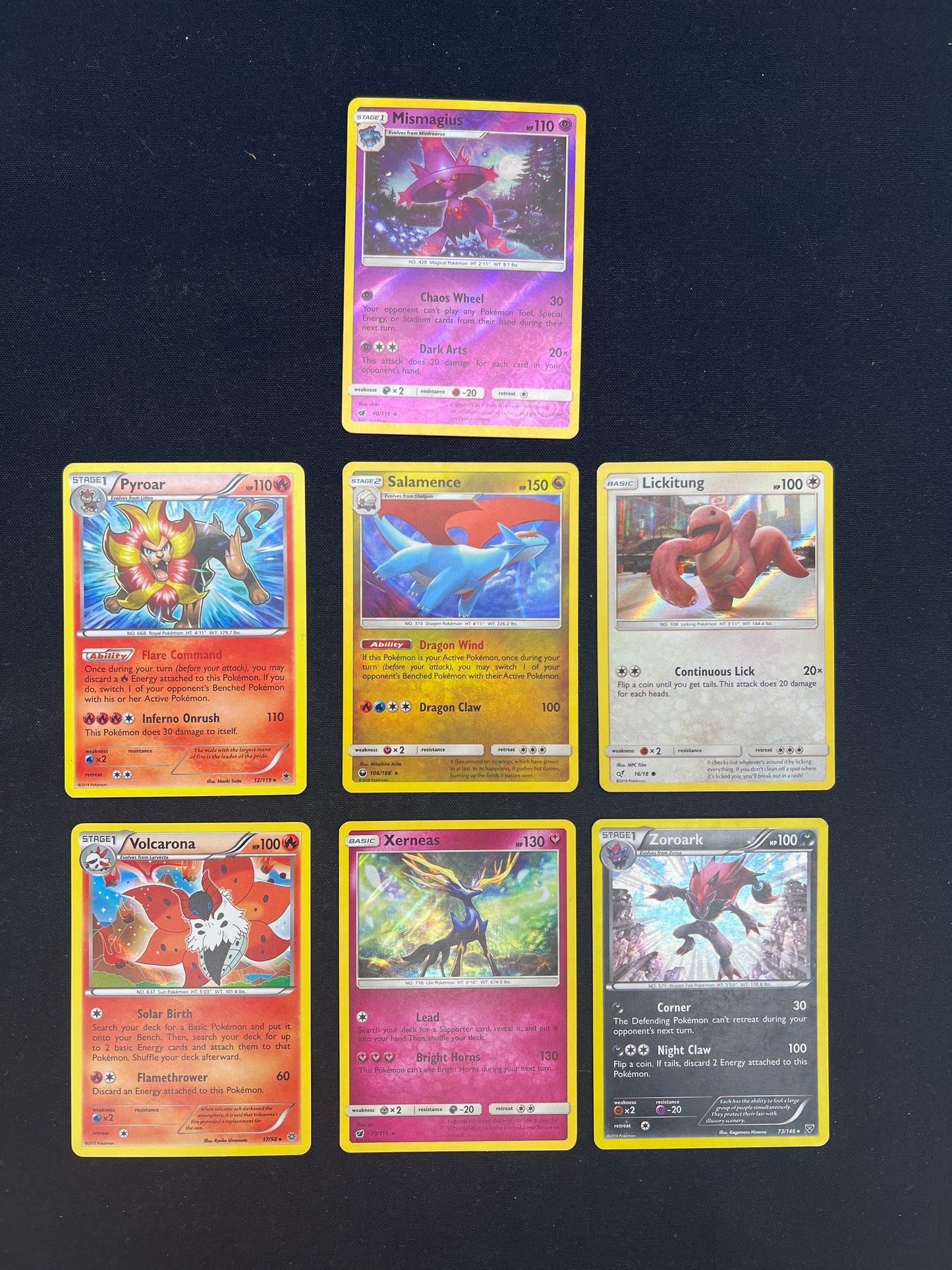 Auction Lot 228: Pokemon Cards Lot of 7 Assorted Holo Rares and Commons SM XY Era Conditions Vary