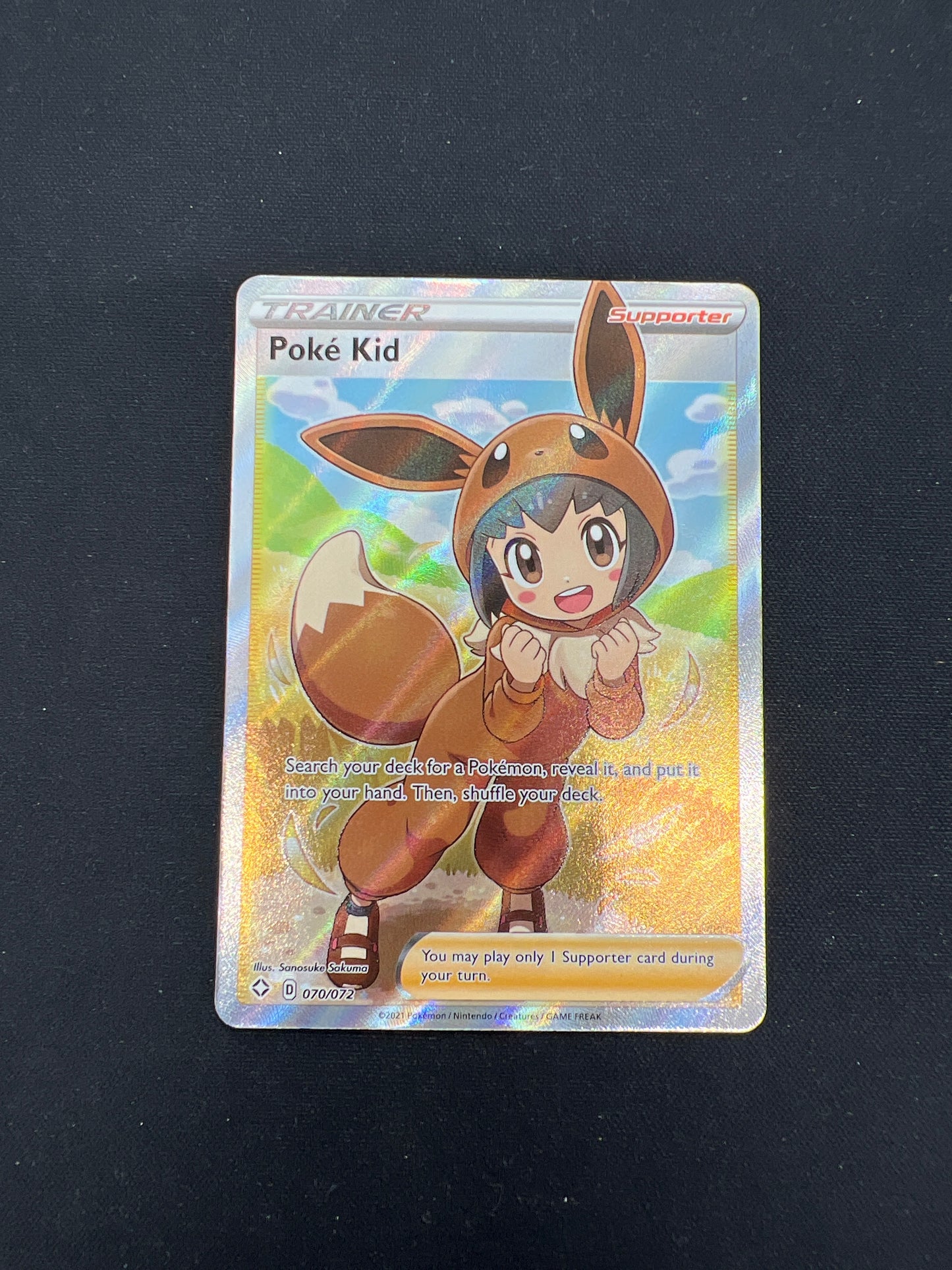 Auction Lot 64: Pokemon Cards Poke Kid Full Art Trainer Shining Fates Condition Vary