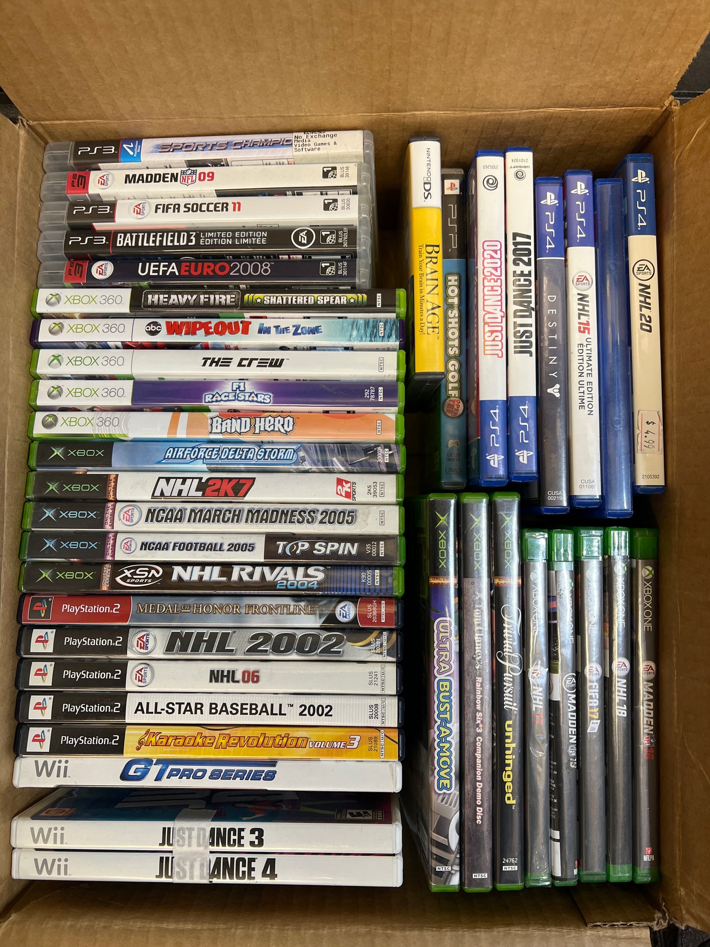 Auction Lot 22: Box of 39 Assorted Games PS3 PS4 Xbox Wii PC