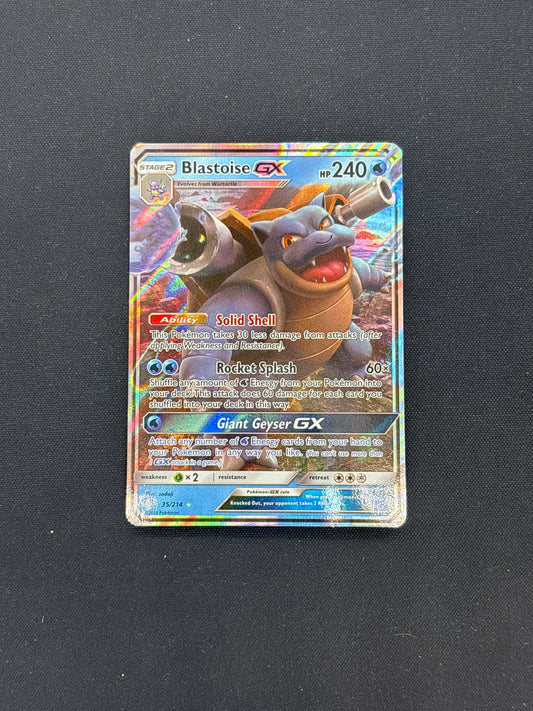 Auction Lot 337: Blastoise GX Full Art Card Conditions Vary
