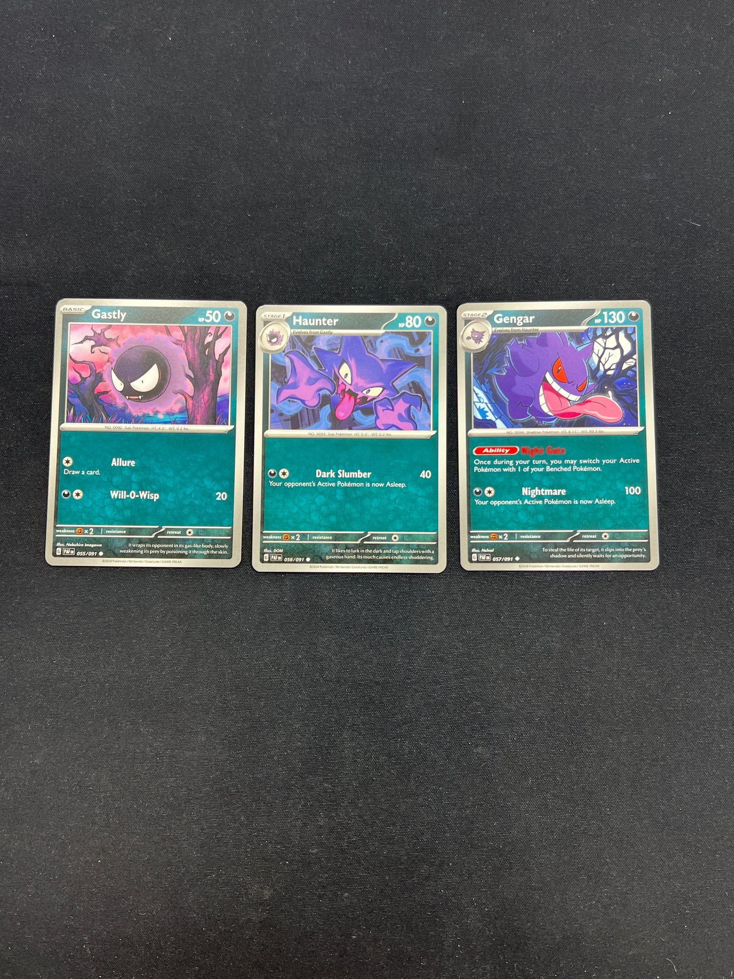 Auction Lot 39: Pokemon Cards Gengar Evolution Line Commons Uncommons Conditions Vary