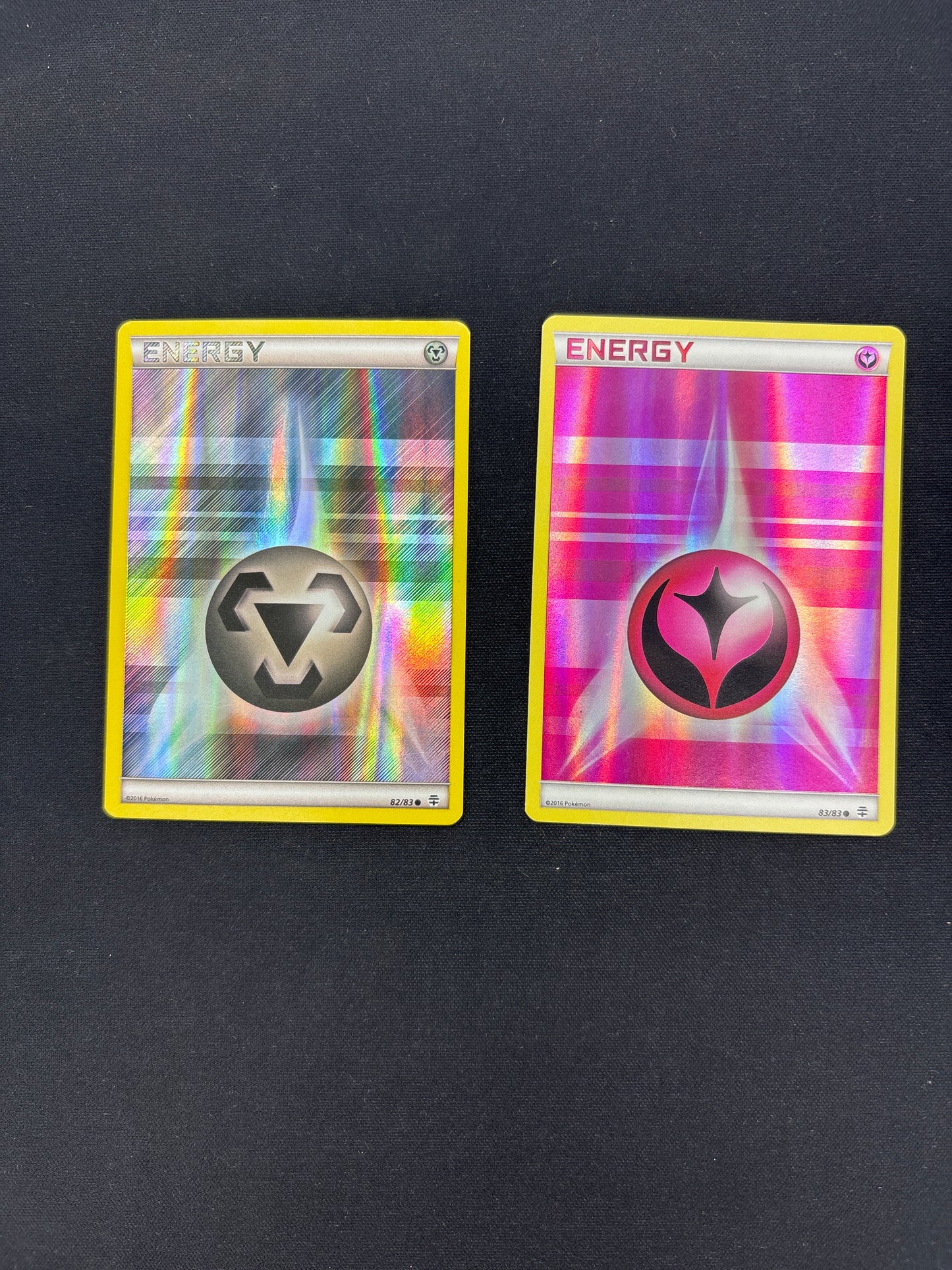 Auction Lot 281: Pokemon Cards Lot of 2 Energy Holo Steel & Fairy Conditions Vary