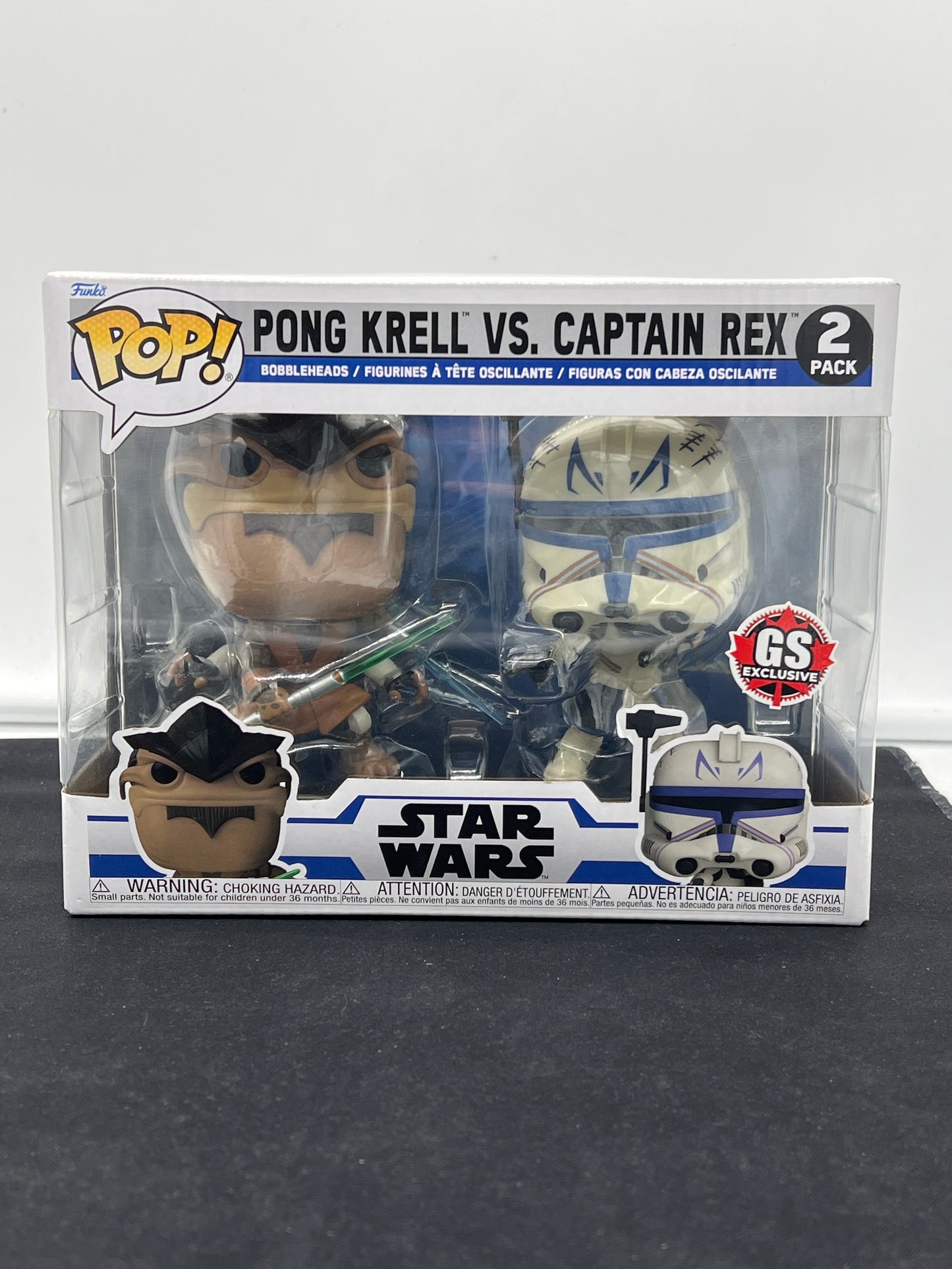 Auction Lot 207: POP Funko Star Wars Pong Krell vs. Captain Rex 2 Pack Figures