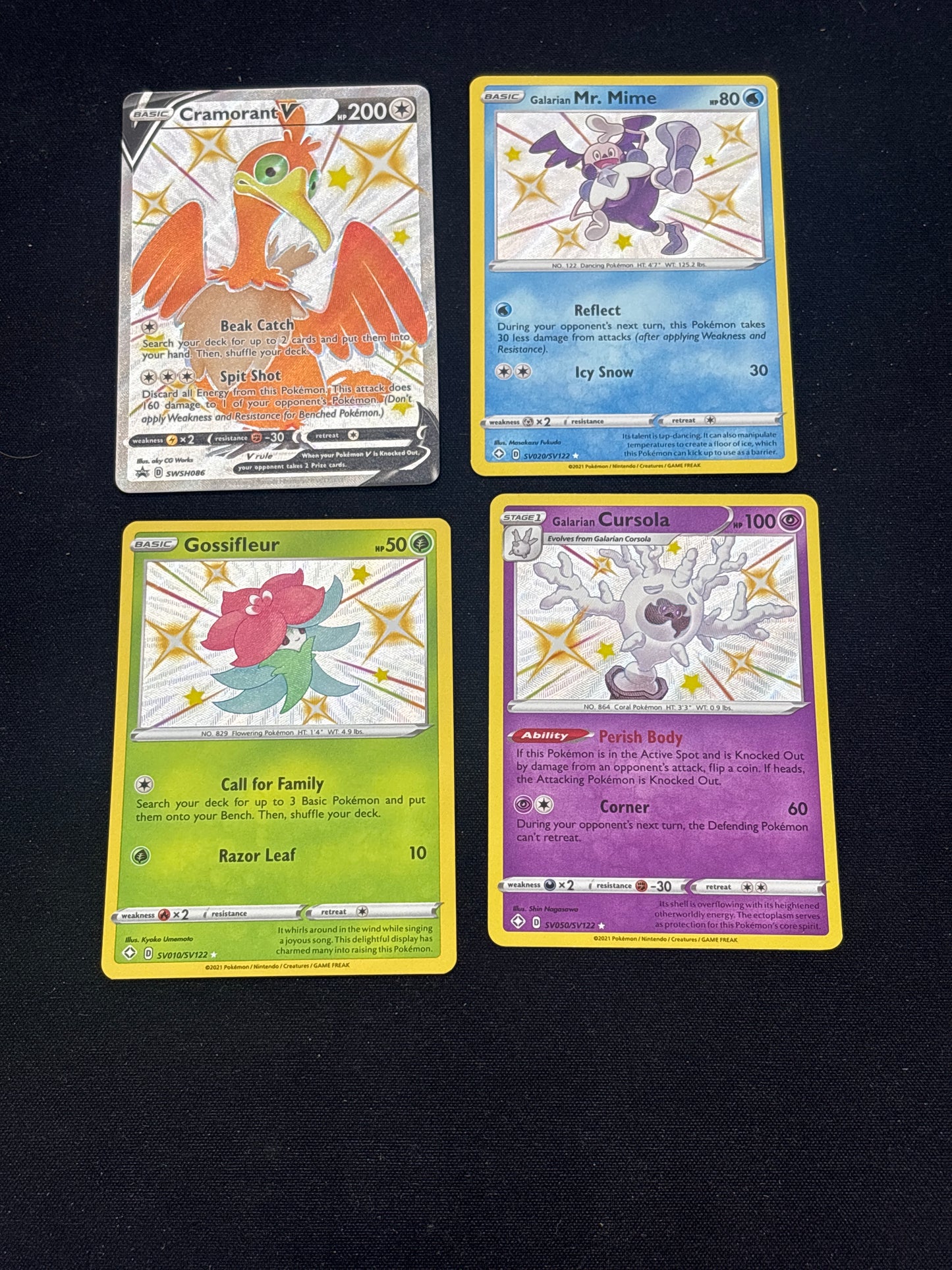 Auction Lot 86: Pokemon Cards Lot of 4 Baby Shiny Rares Conditions Vary