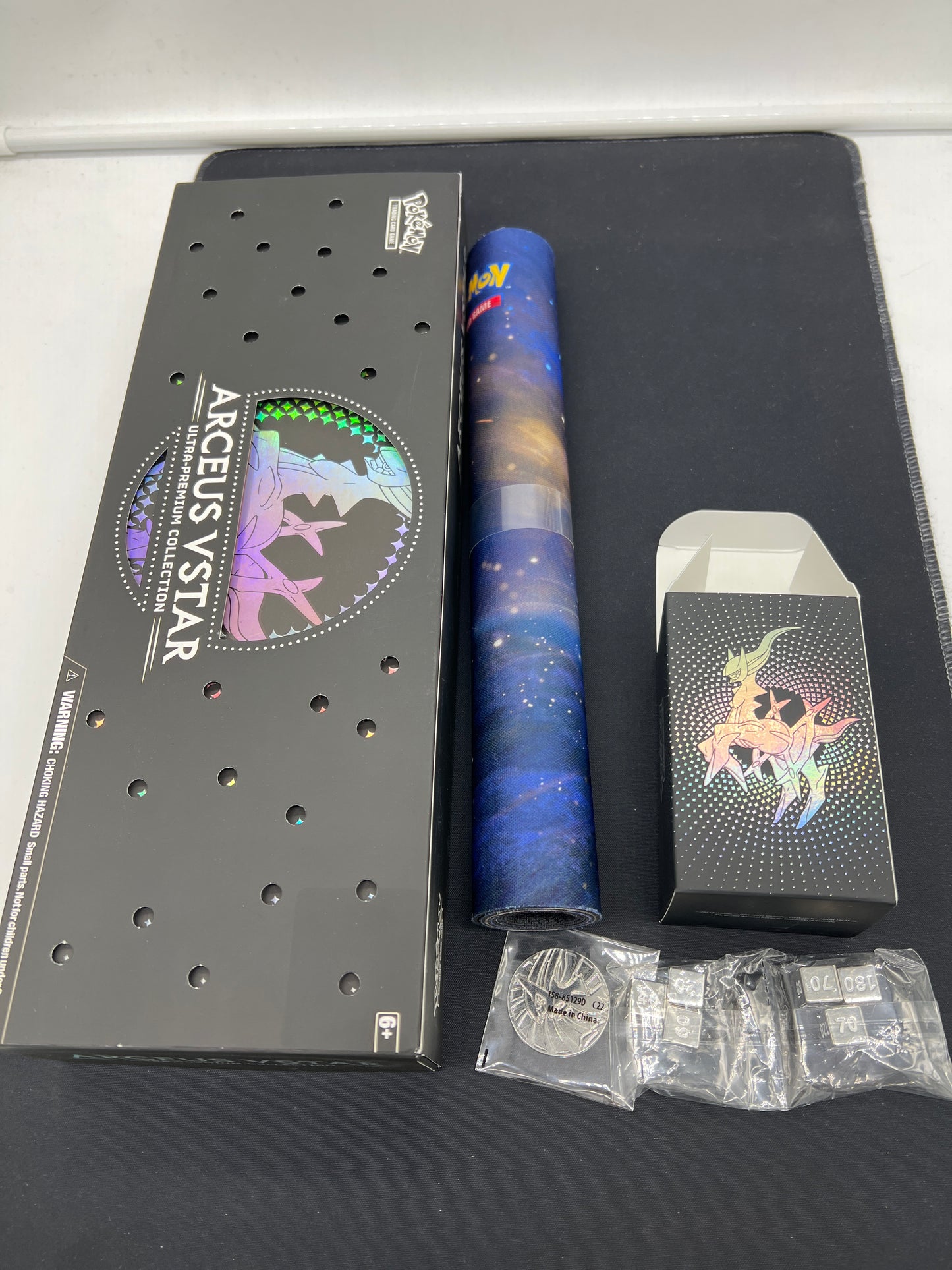 Auction Lot 82: Pokemon Arceus VSTAR Collection Box Opened With Accessories