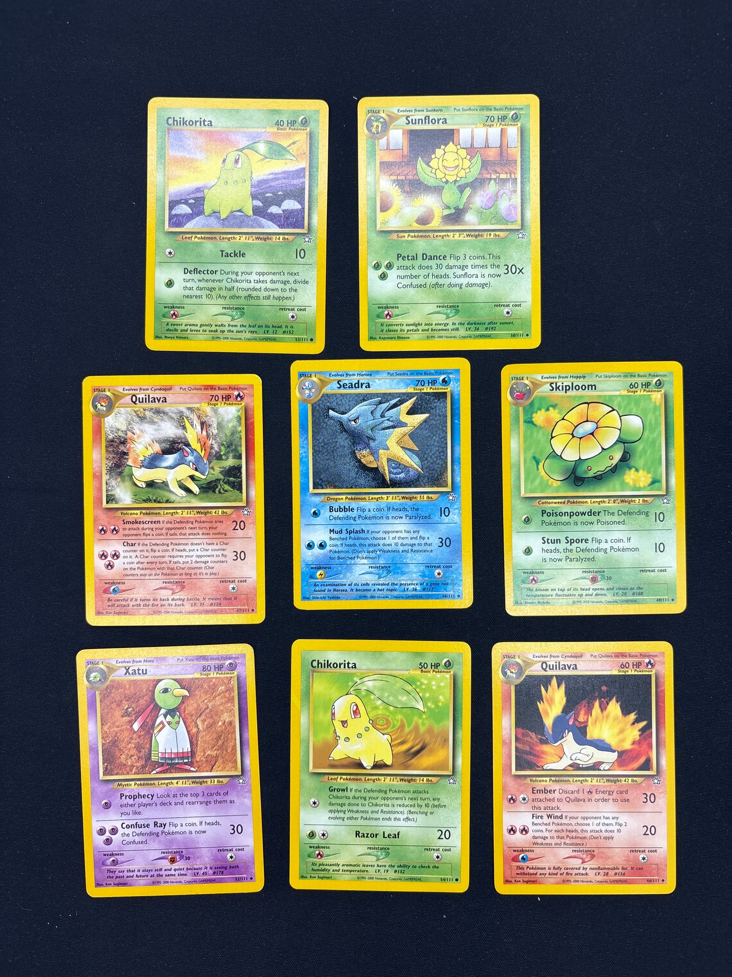 Auction Lot 181: Pokemon Neo Genesis Card Lot 5 Conditions Vary