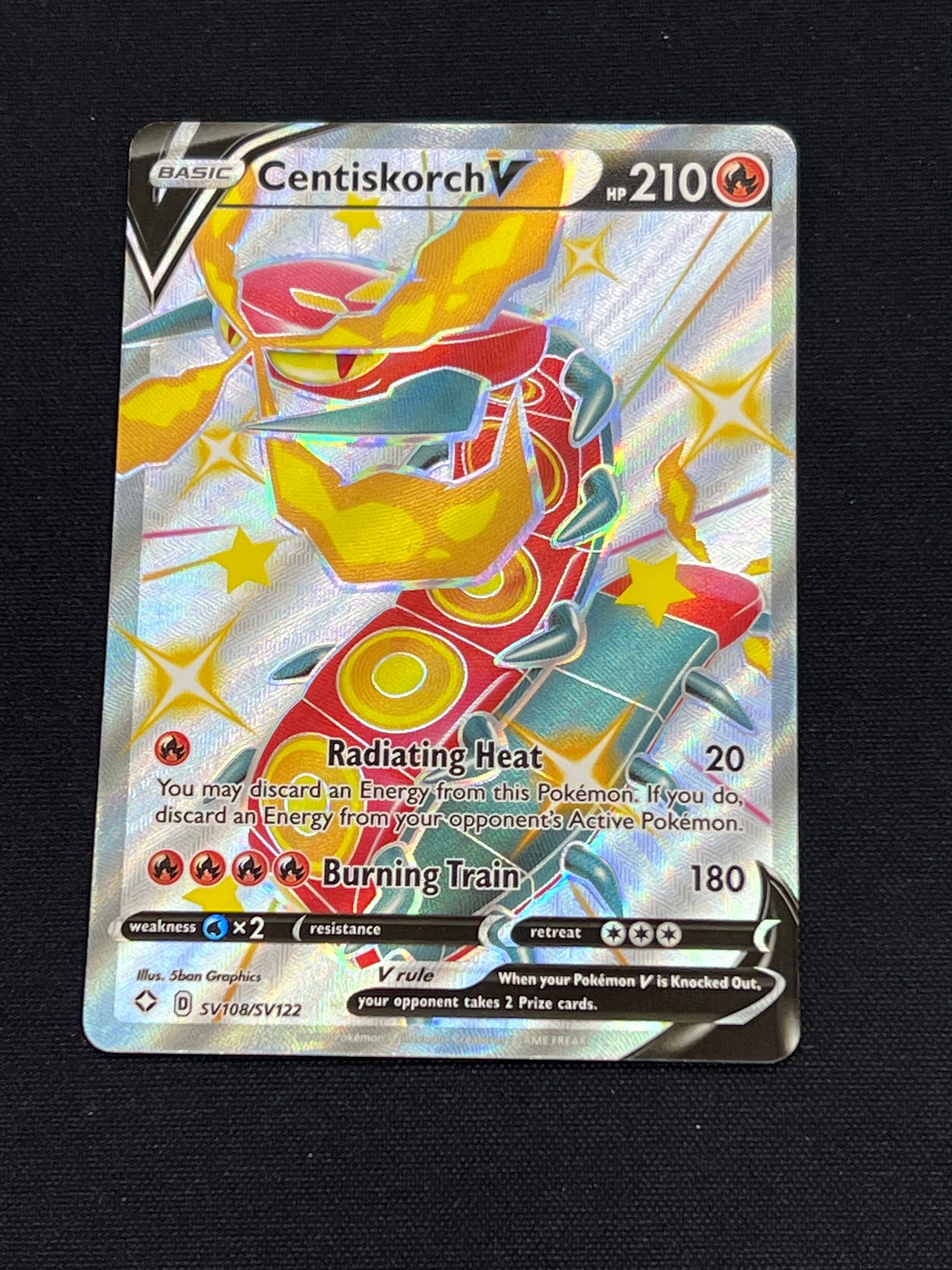 Auction Lot 210: Pokemon Card Centiskorch V Shining Fates Conditions Vary