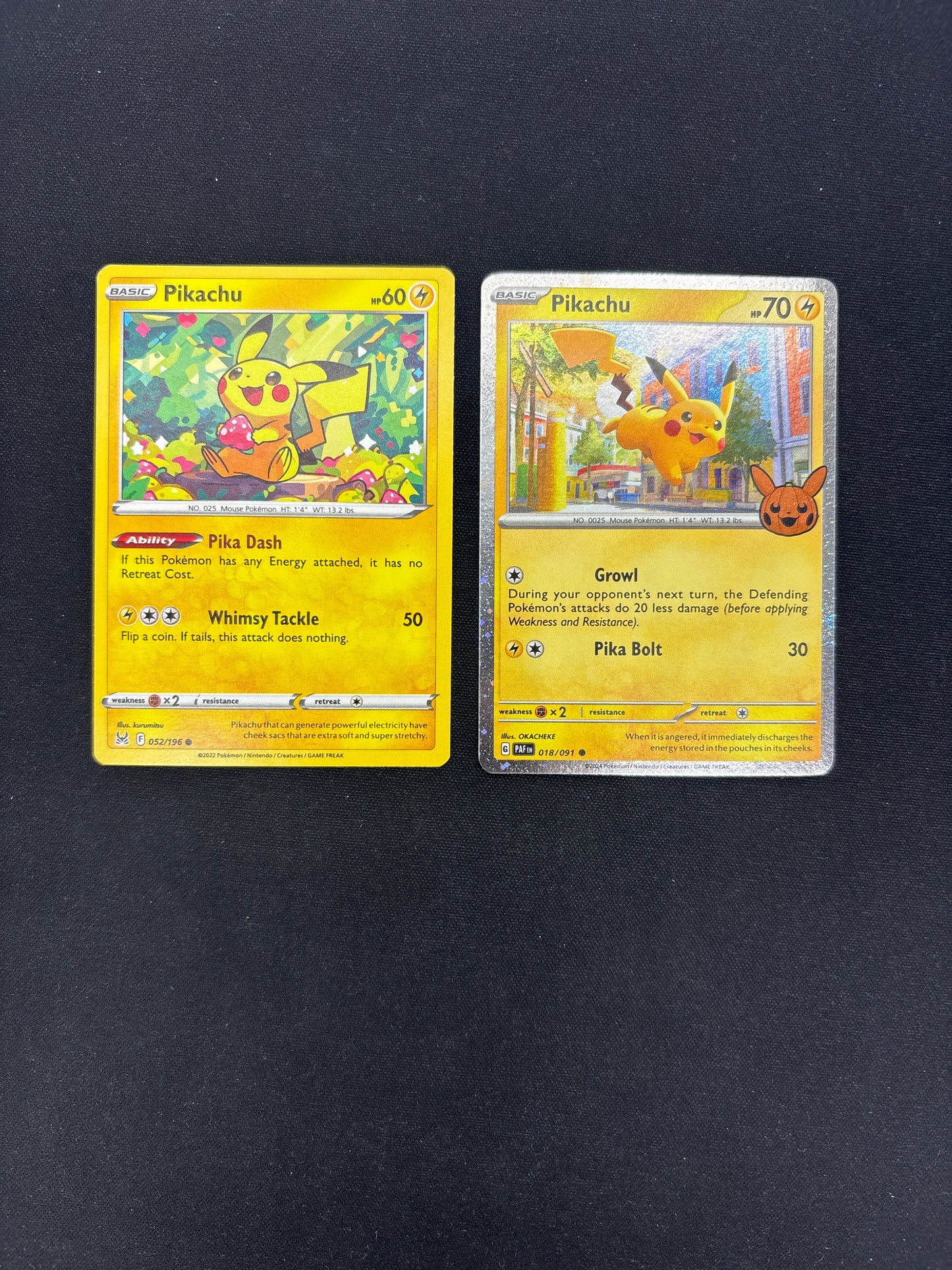 Auction Lot 519: Pokemon Cards Lot of 2 Piakchu Cards Conditions Vary