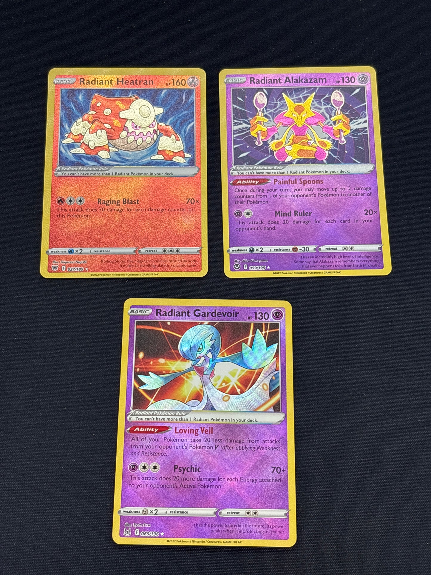 Auction Lot 196: Pokemon SWSH Radiant Card Lot Conditions Vary