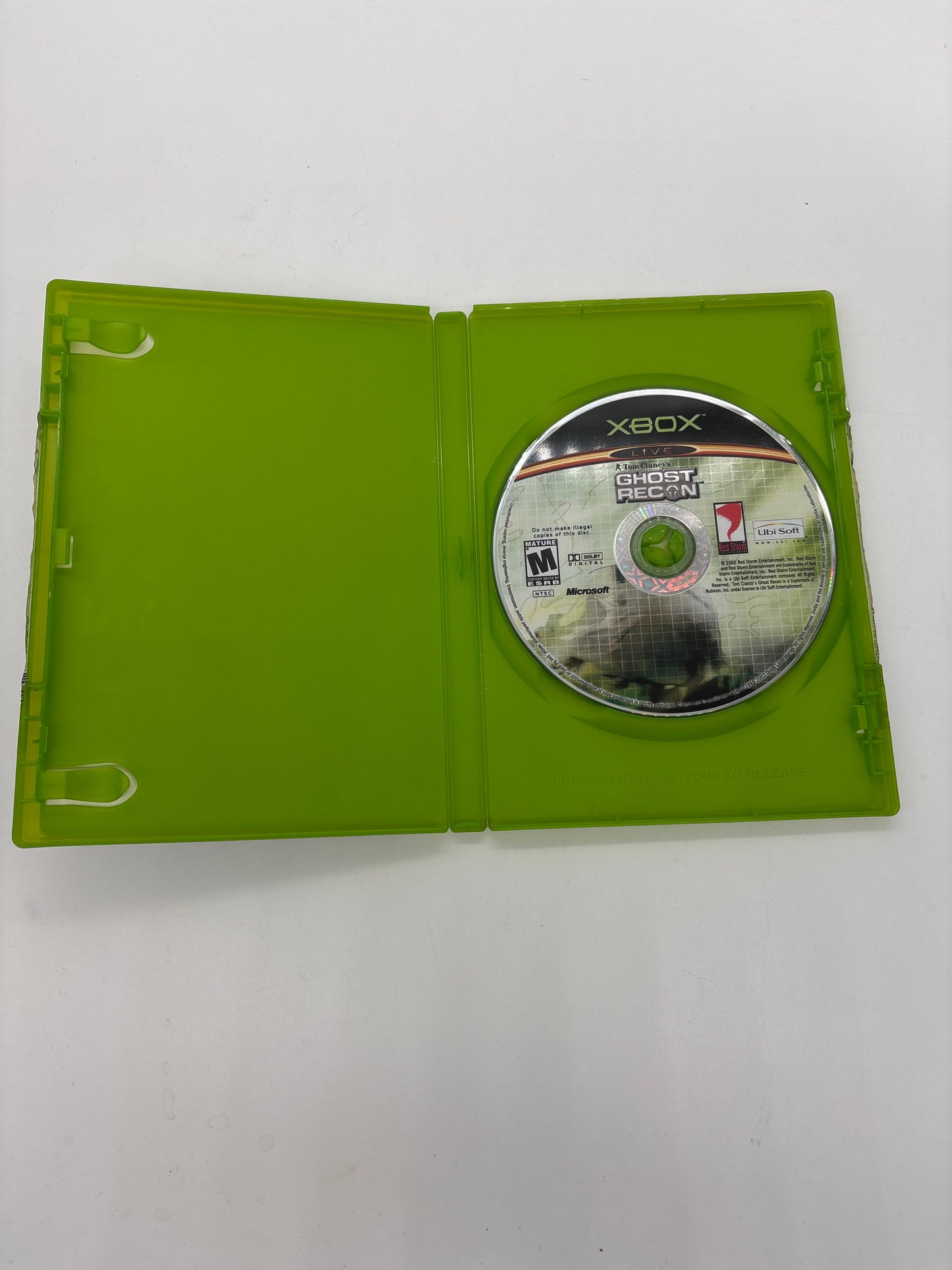 Auction Lot 92: XBOX Tom Clancy Ghost Recon No Manual