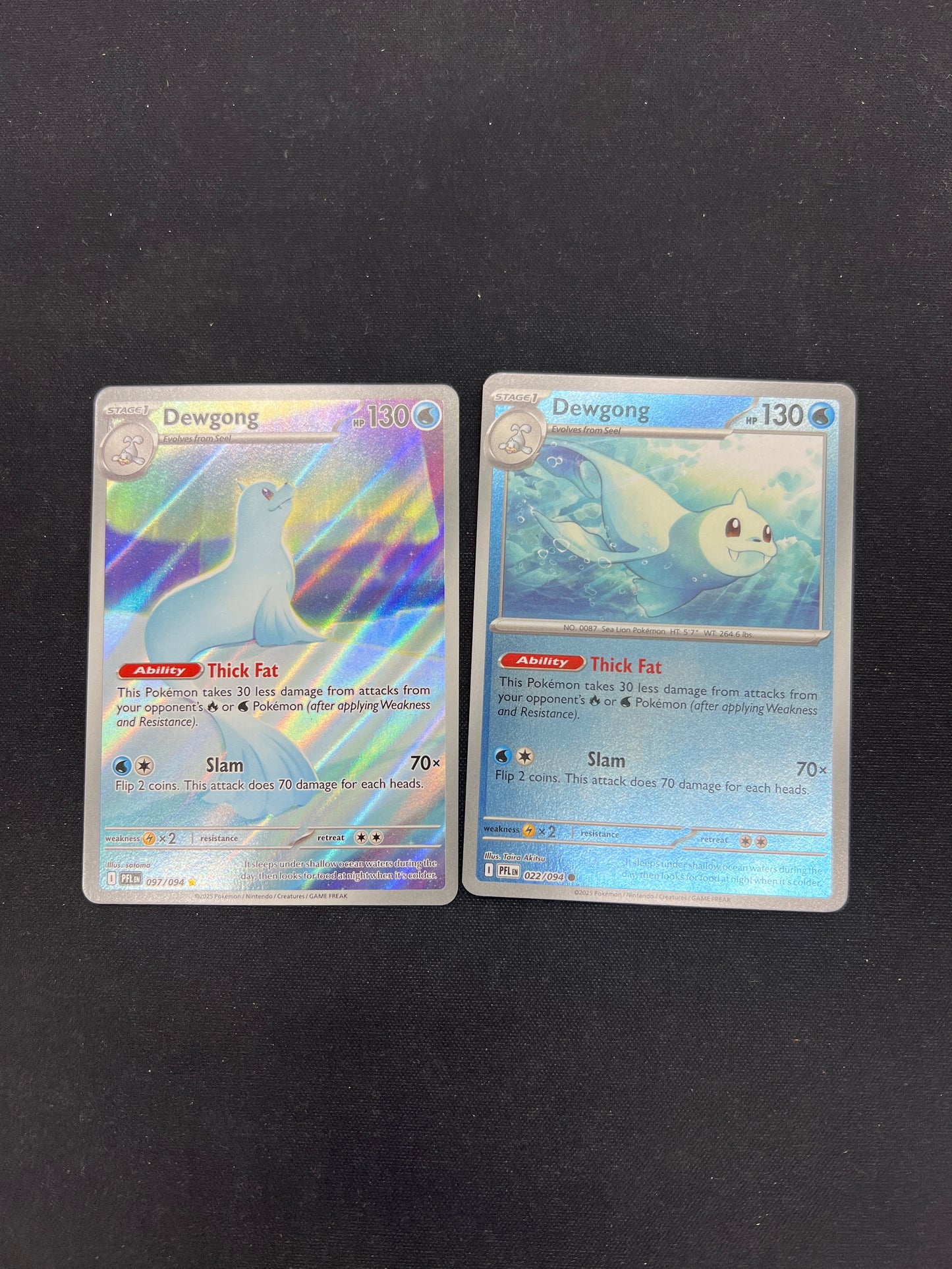 Auction Lot 294: Pokemon Cards PFL Dewgong IR and Holo Card Lot Conditions Vary