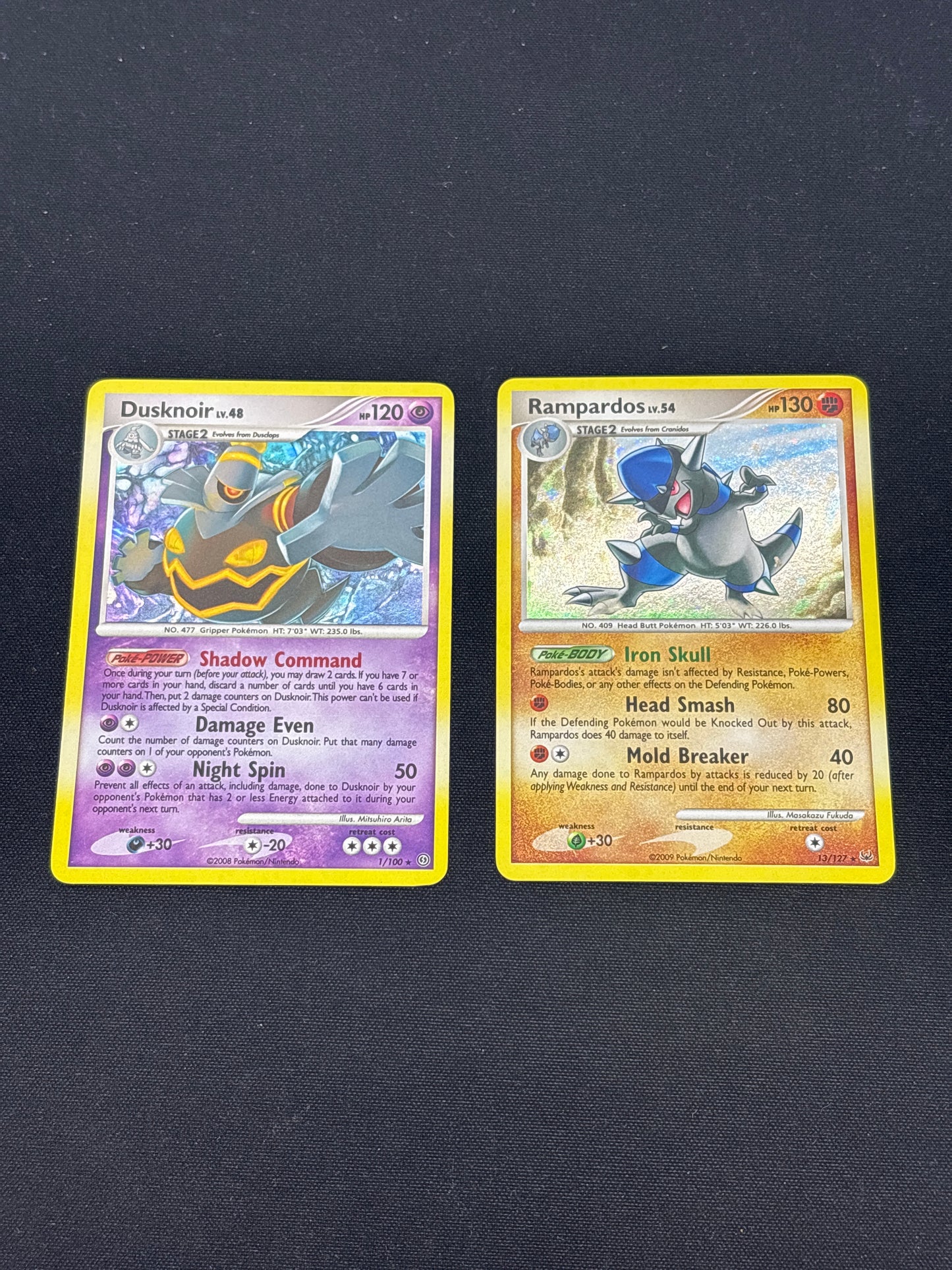 Auction Lot 447: Pokemon Cards Lot of 2 Mid Era Holos Conditions Vary