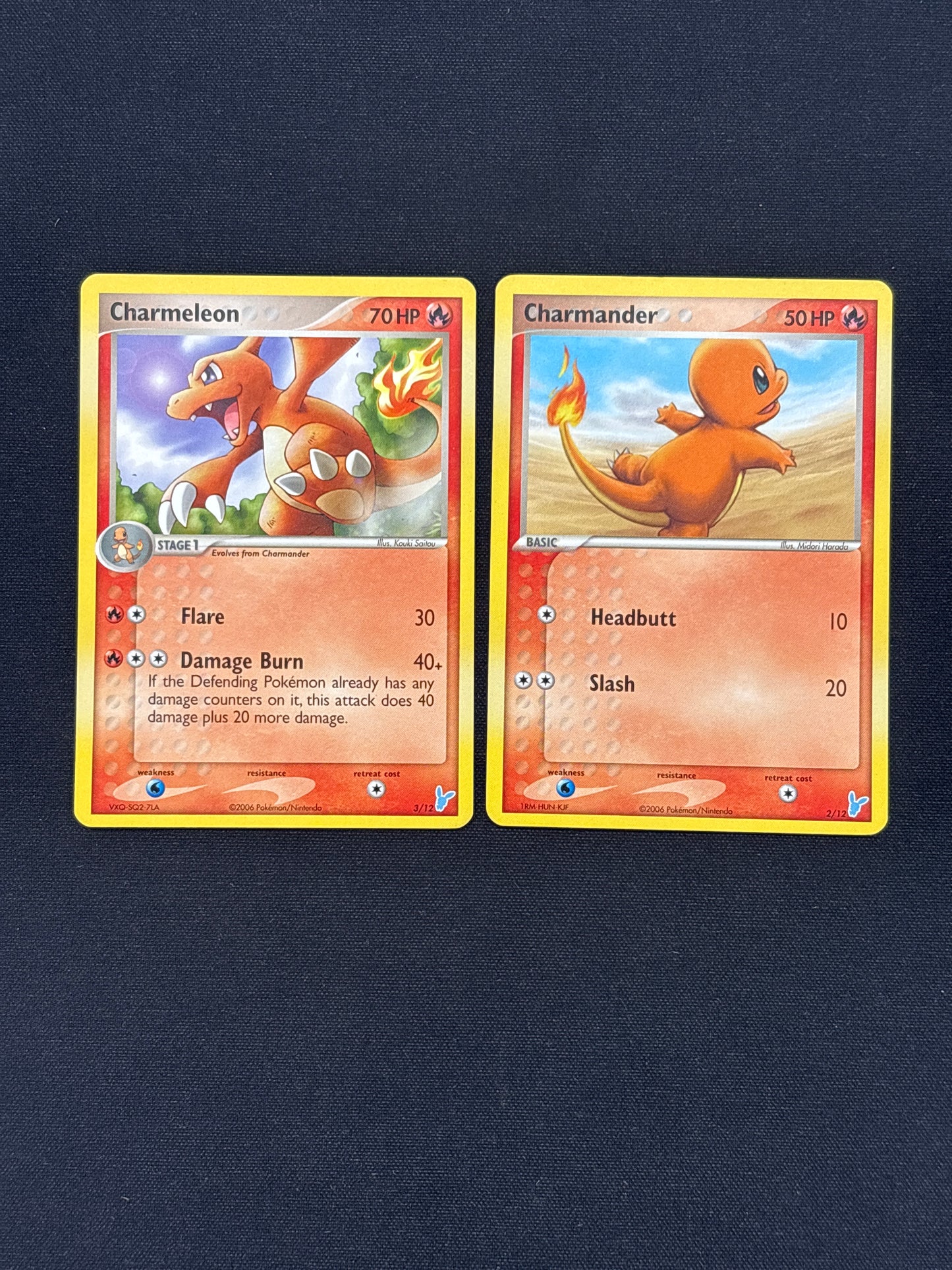 Auction Lot 257: Pokemon Charmander Evolution Line Mid Era Card Conditions Vary