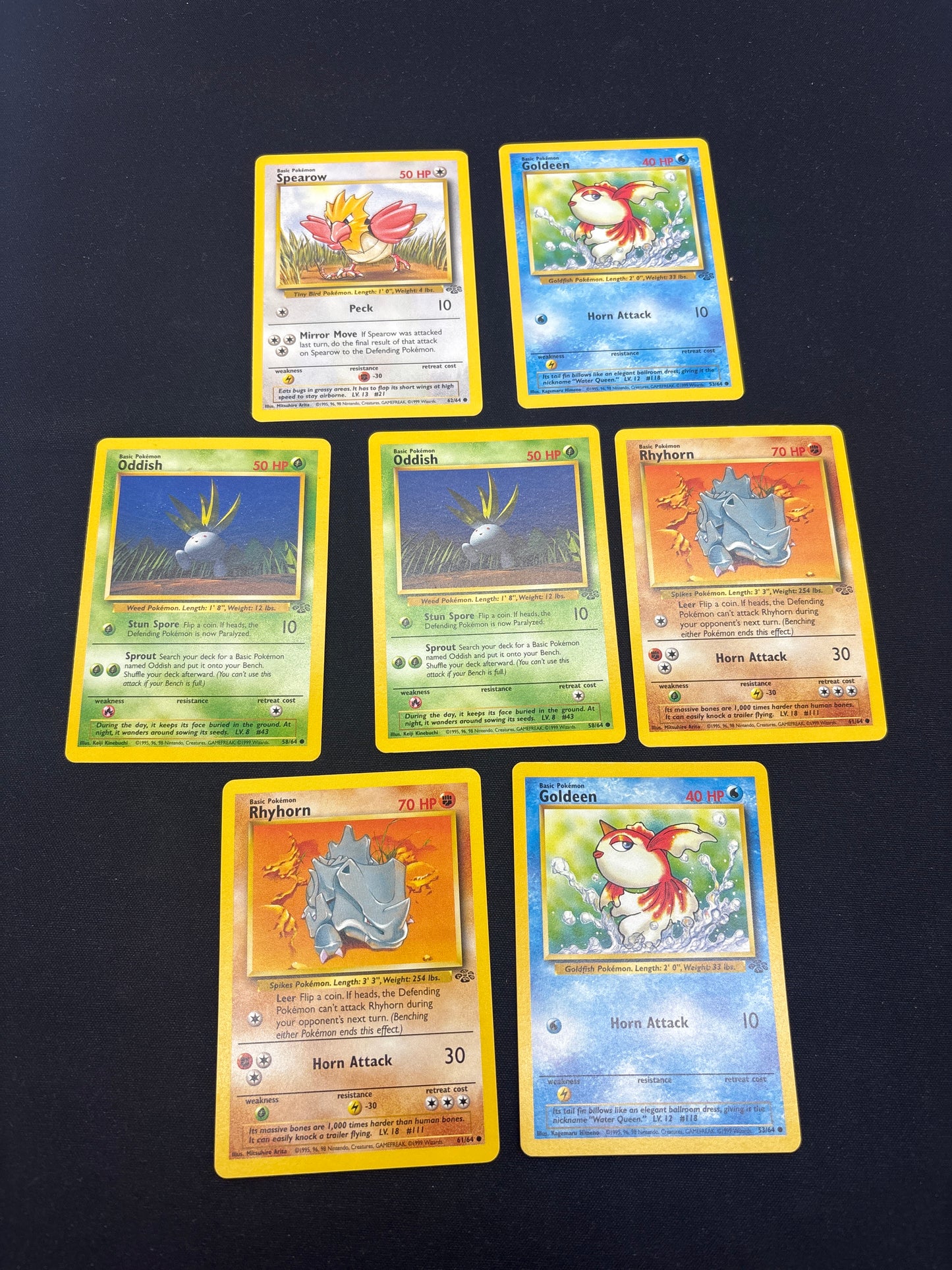 Auction Lot 88: Pokemon Cards Lot of 7 WOTC Jungle Commons Conditions Vary