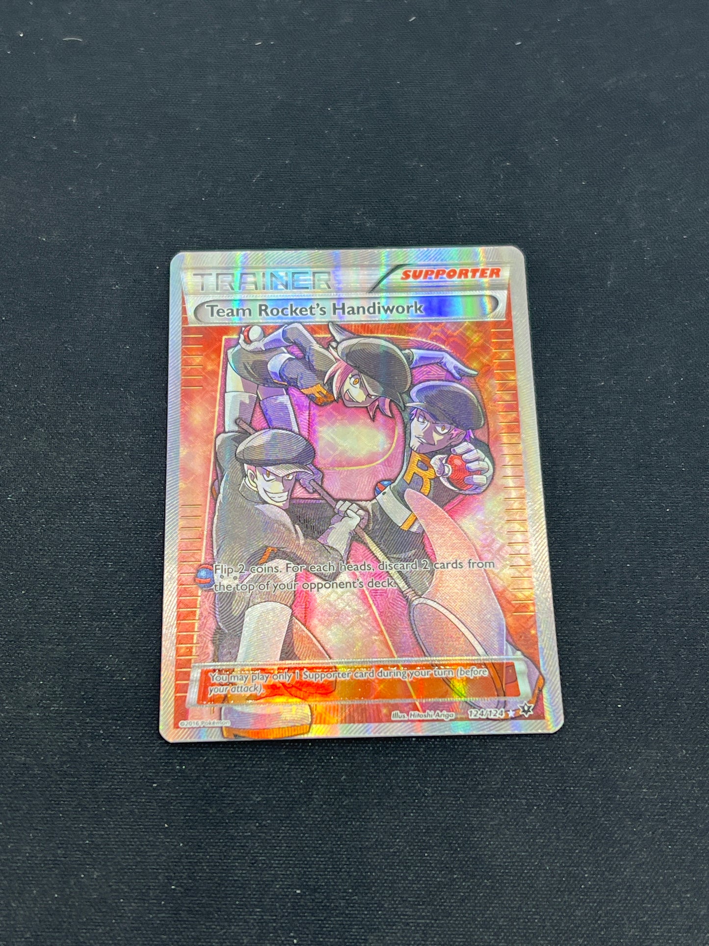 Auction Lot 372: Pokemon Cards Team Rocket's Handiwork Full Art Fates Collide Condition Vary