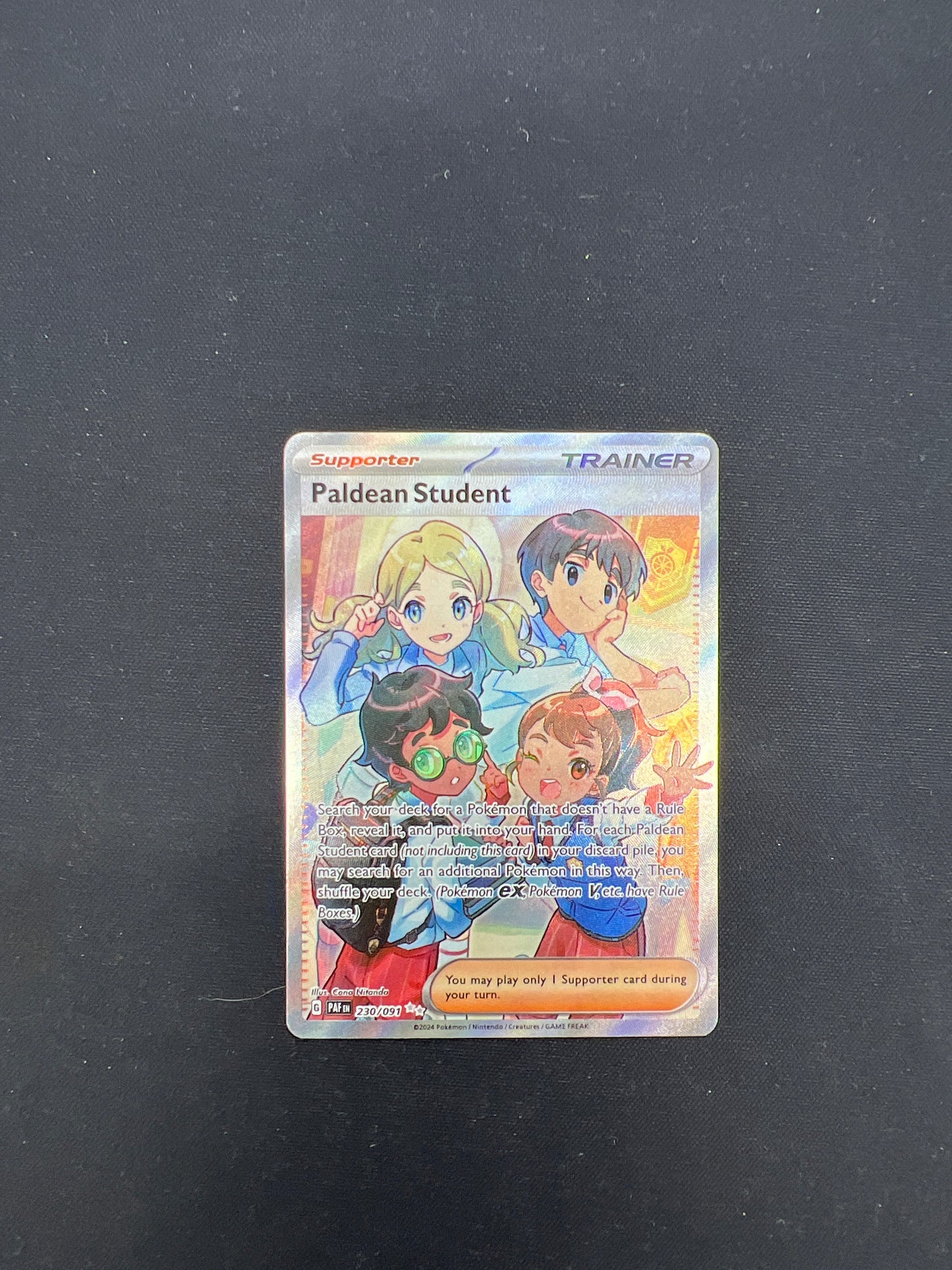Auction Lot 269: Pokemon Cards Paldean Student Full Art Condition Vary