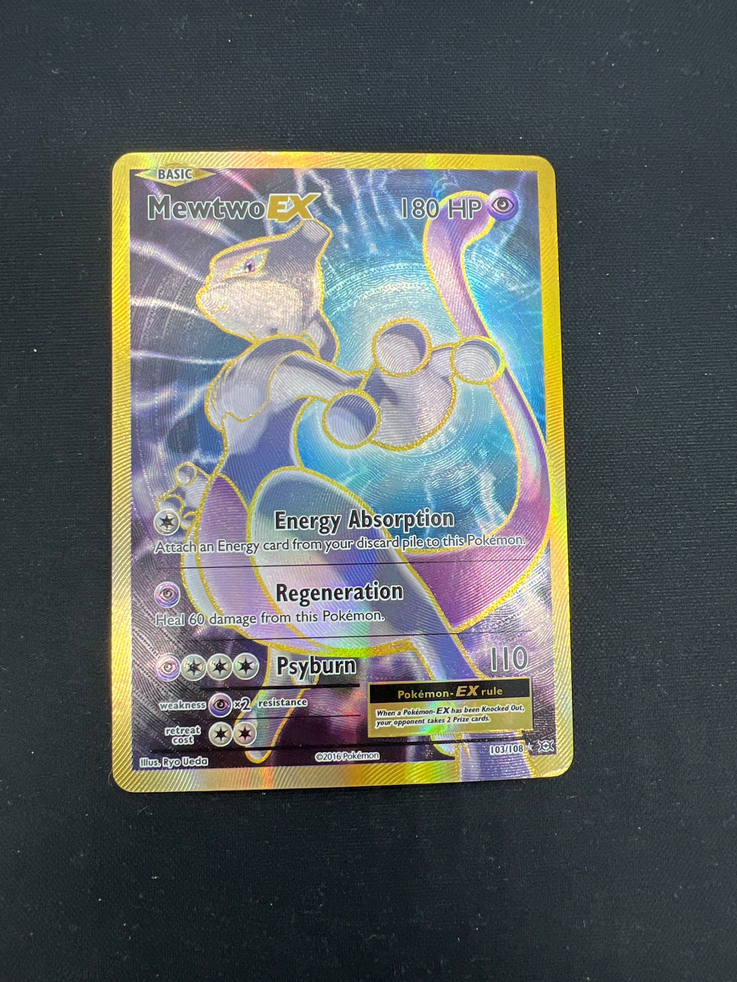 Auction Lot 201: Pokemon Cards Mewtwo EX Secret Rare XY Evolutions Full Art Condition Vary