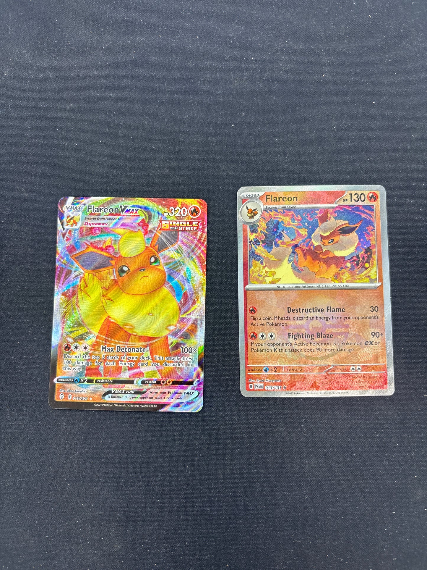 Auction Lot 60: Pokemon Cards Lot of 2 Flareon VMAX and Pokeball Holo Conditions Vary