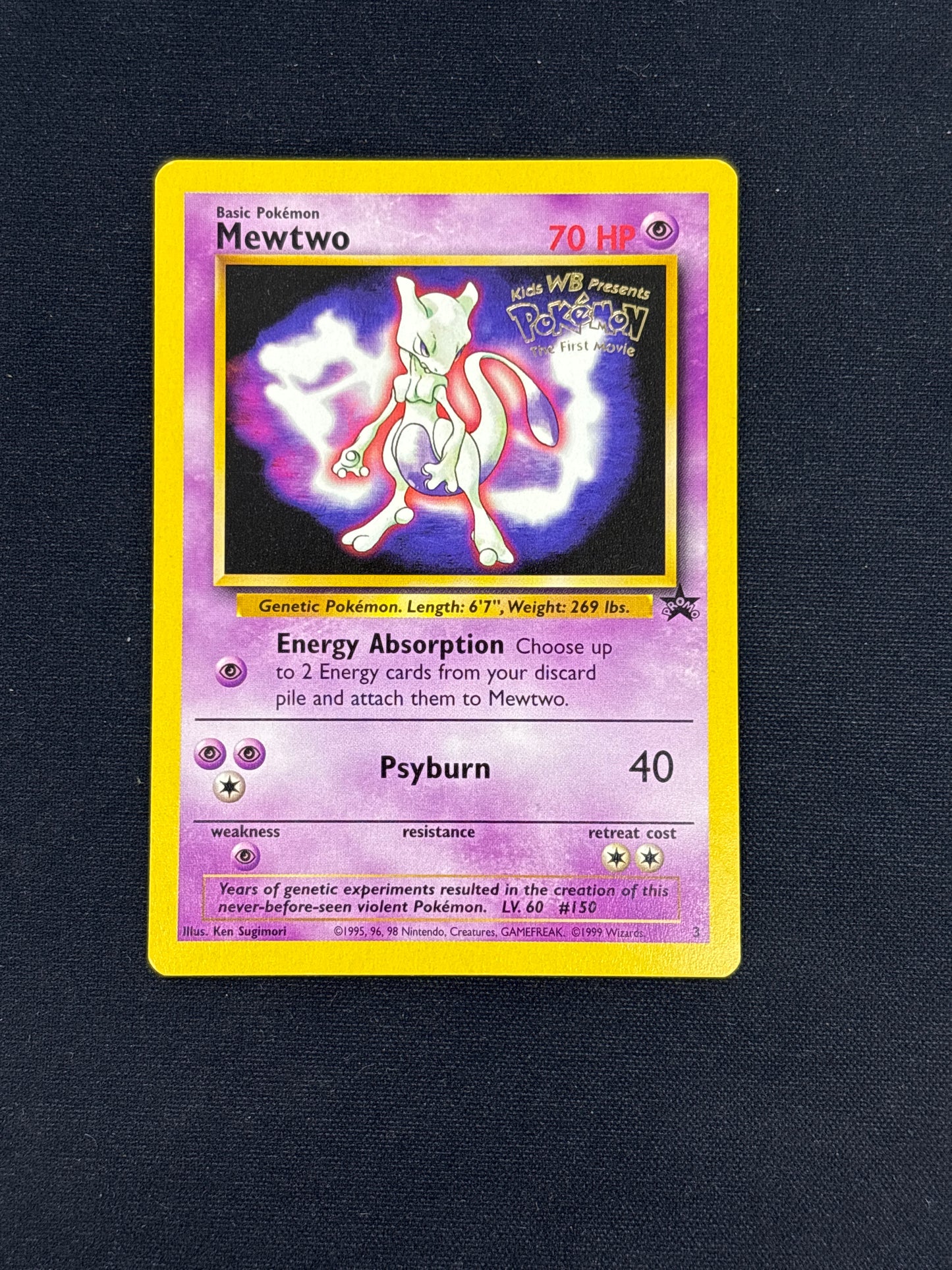 Auction Lot 97: Pokemon Card Mewtwo The First Movie WOTC Black Star Promo Conditions Vary