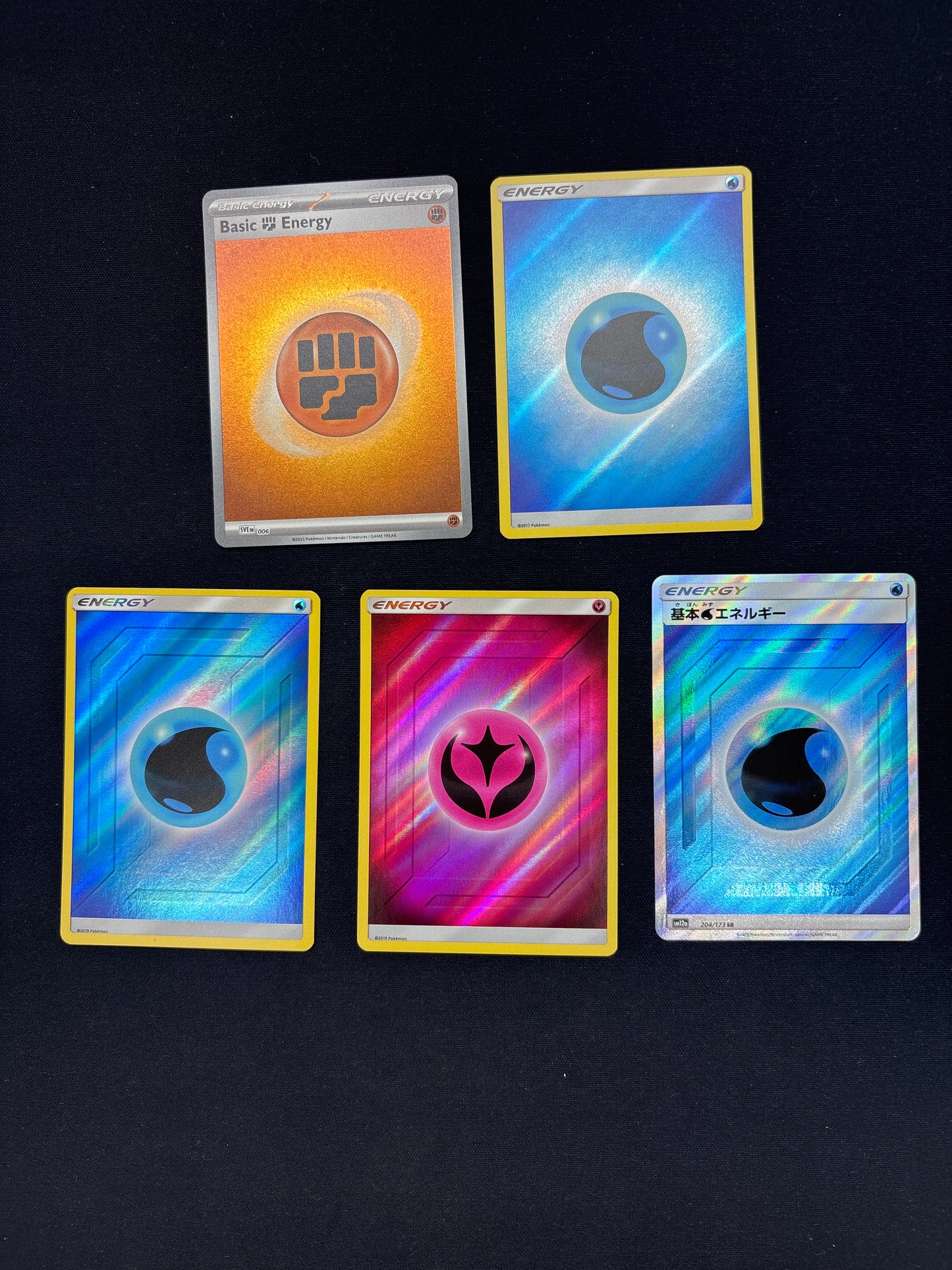 Auction Lot 284: Pokemon Cards Lot of 5 Assorted Holo Energy Conditions Vary