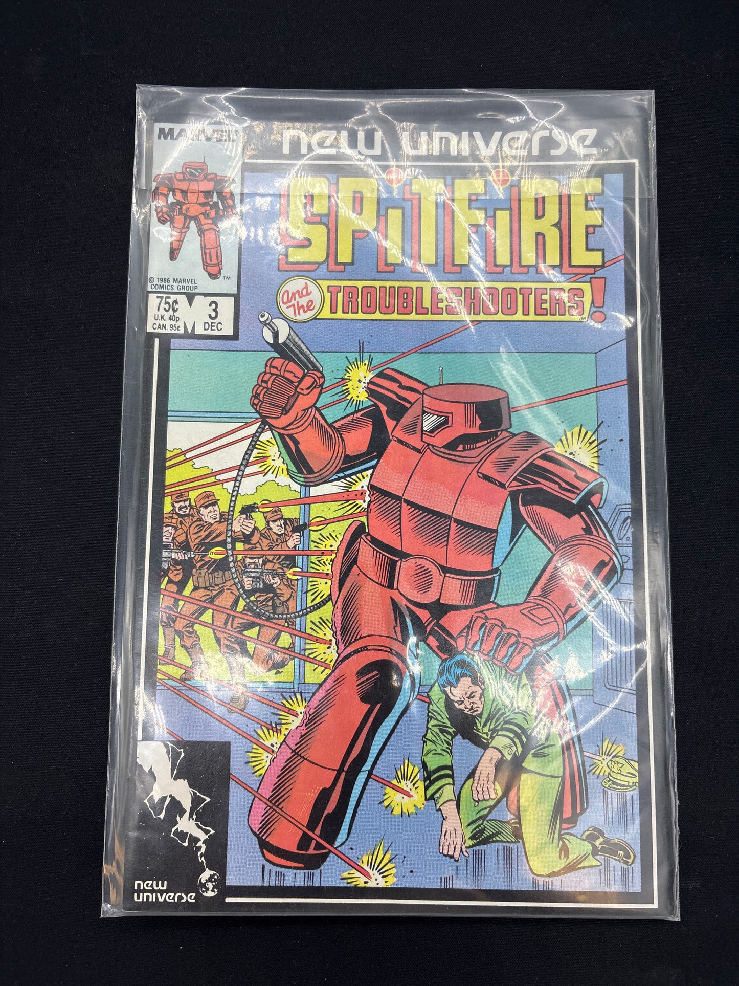 Auction Lot 203: Marvel Comics New Universe Spitfire and the Troubleshooters Issue 3 Comic Book