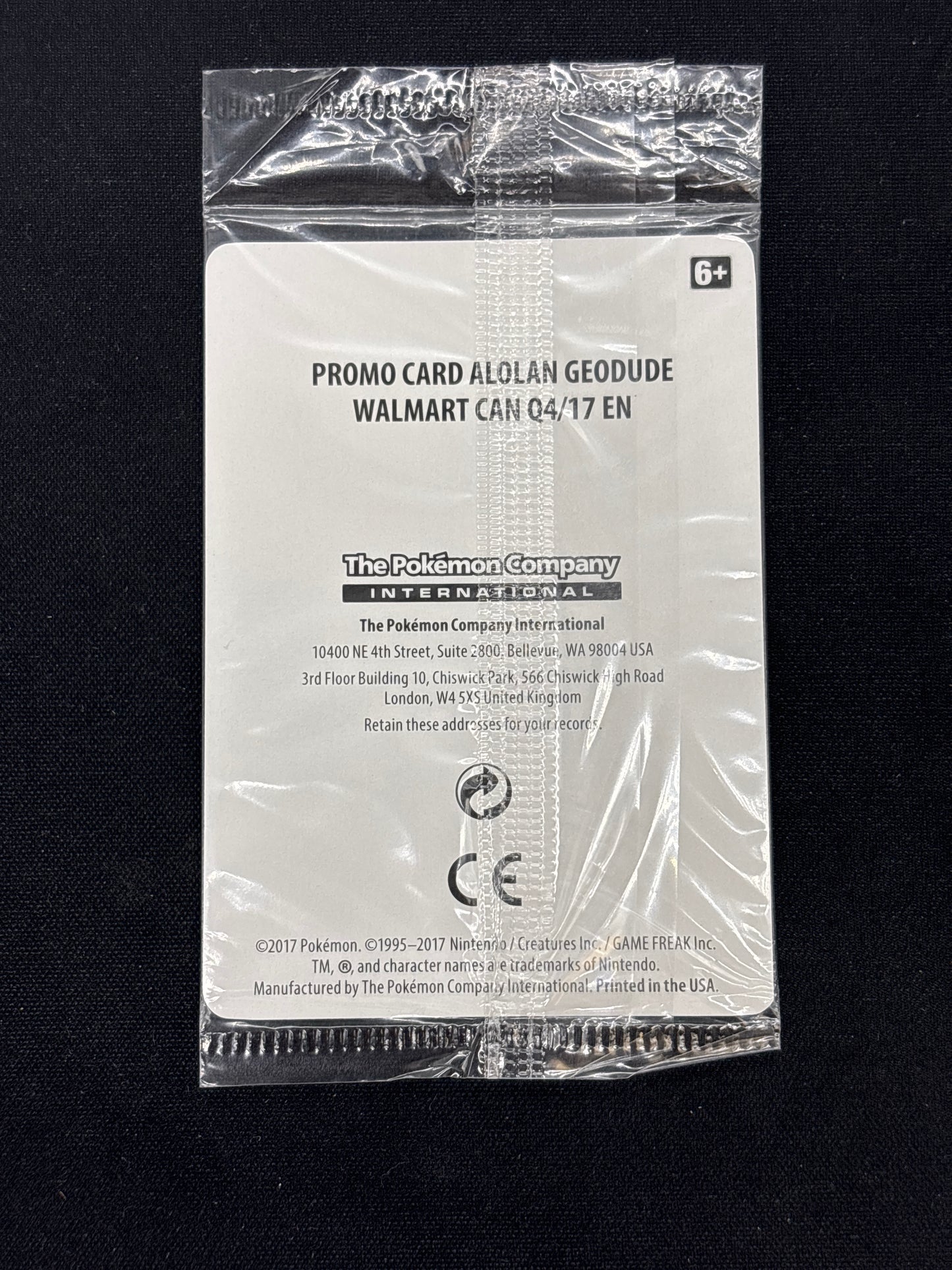 Auction Lot 28: Alolan Geodude Walmart Promo Card Sealed