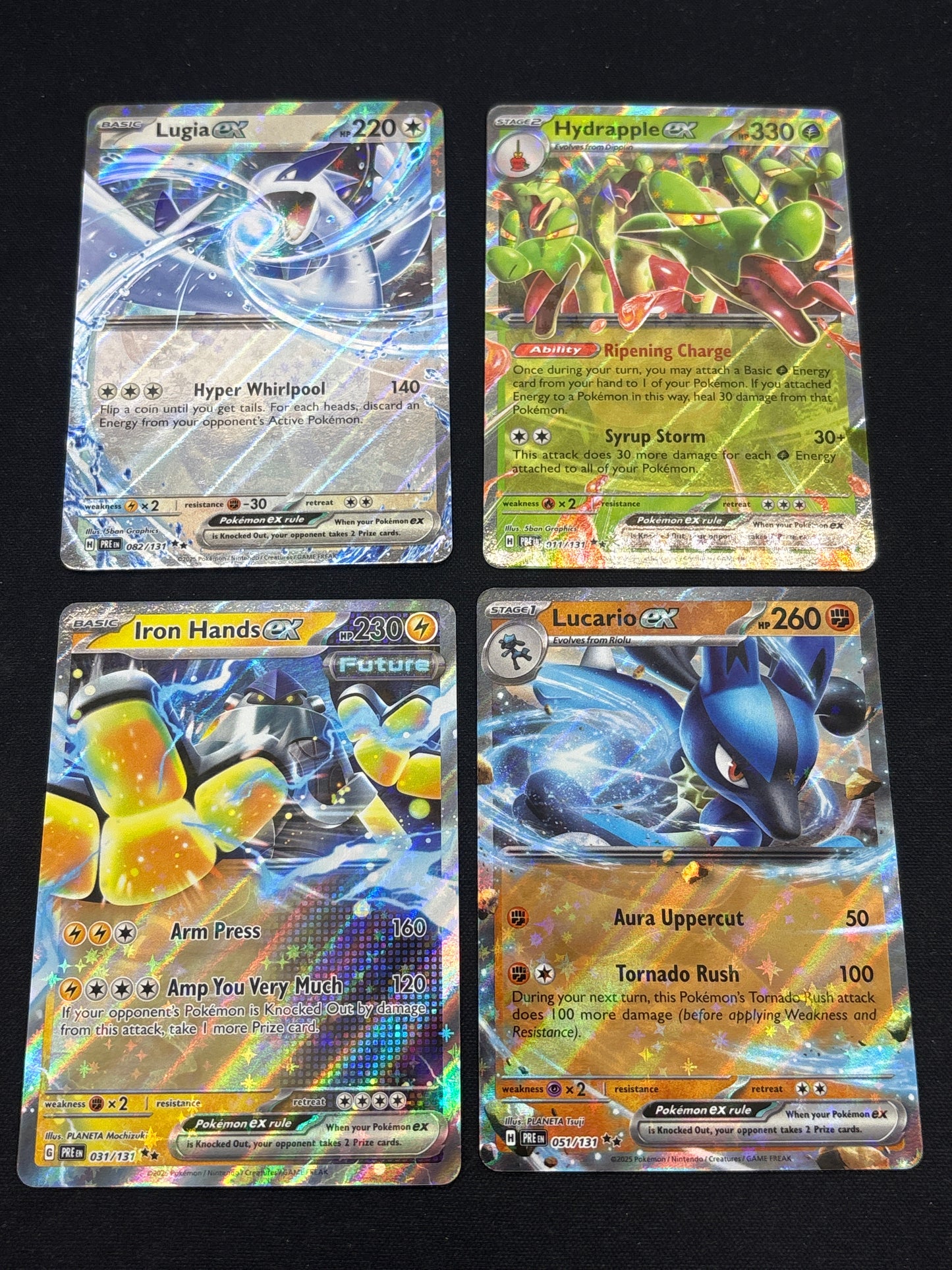 Auction Lot 153: Pokemon Cards Lot of 4 Prismatic Evolutions EX Double Rares Condition Vary