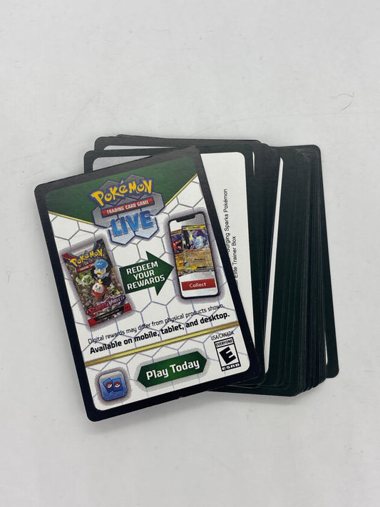 Auction Lot 341: 30 Pokemon TCG Live Code Cards Surging Sparks Lot 1
