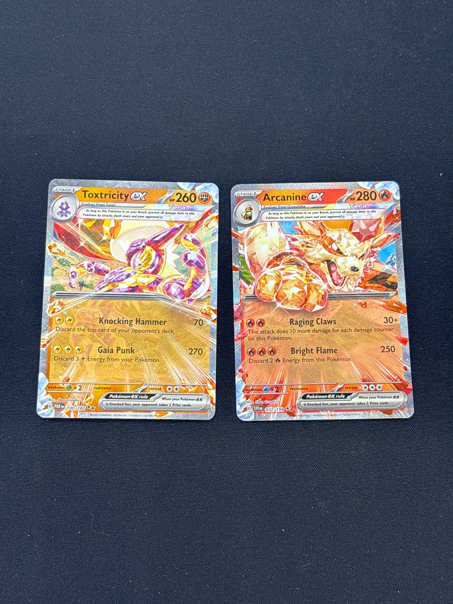 Auction Lot 199: Pokemon Cards Lot of 2 SV EX Conditions Vary