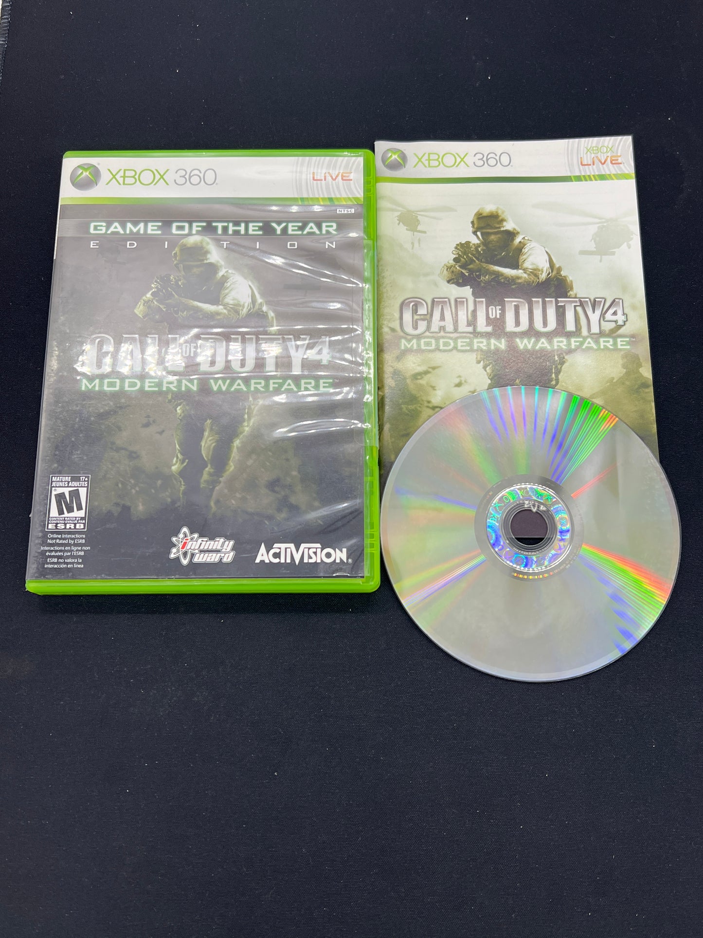 Auction Lot 312: XBOX 360 Call of Duty 4 Modern Warfare CIB