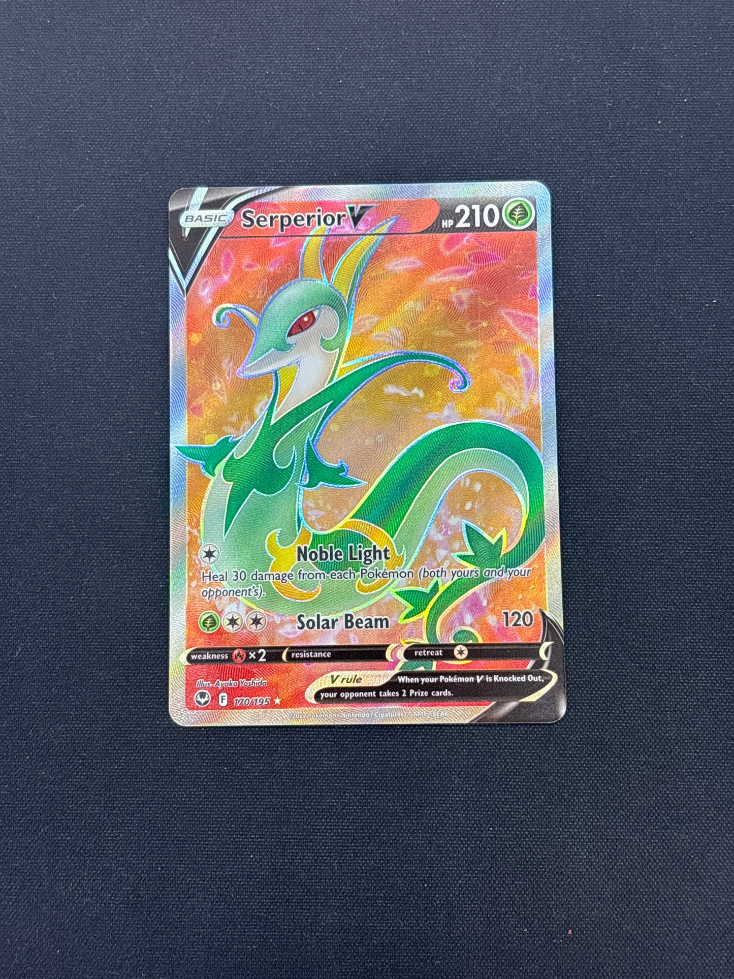 Auction Lot 178: Pokemon Serperior V Full Art Card Conditions Vary