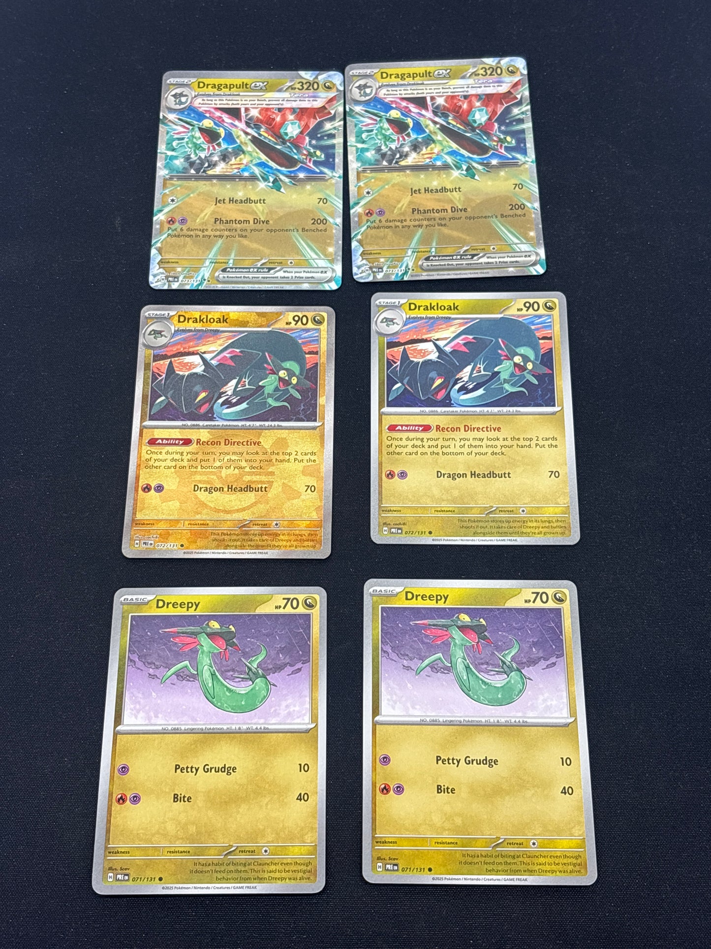 Auction Lot 388: Pokemon Cards Dragapult Evolution Line Lot of 6 Conditions Vary