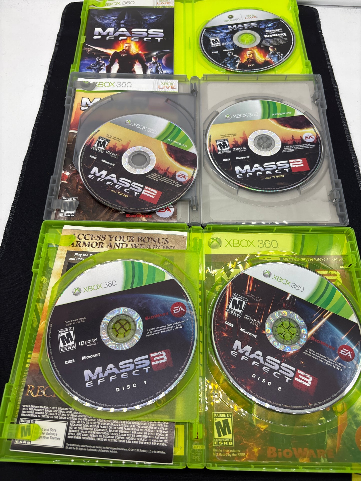 Auction Lot 101: XBOX 360 Video Game Lot of 3 Mass Effect Series