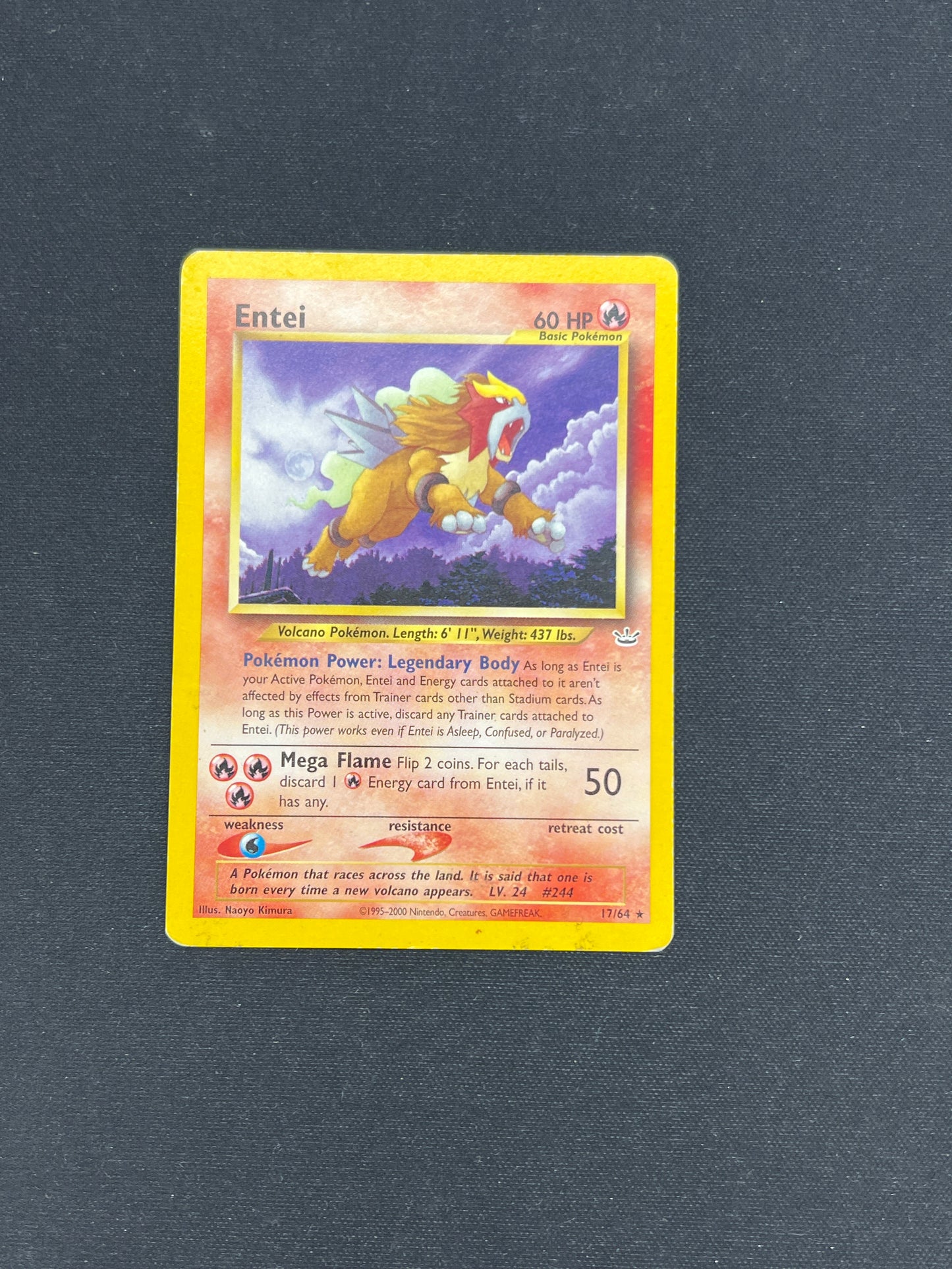 Auction Lot 38: Pokemon Cards Entei Non Holo Rare Neo Revelation Condition Vary