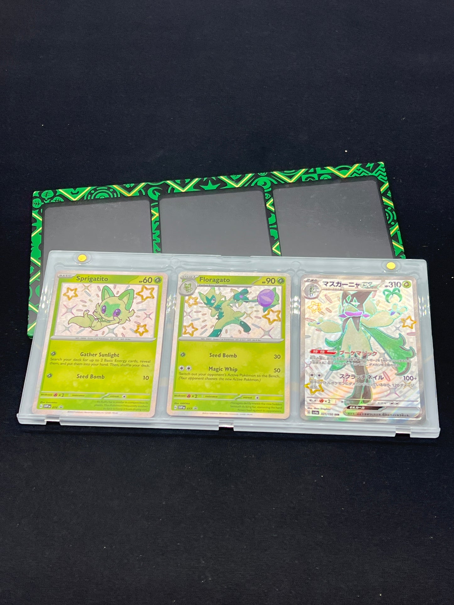 Auction Lot 266: Pokemon Cards Lot of 3 Sprigatito Evolution Line With Frame Conditions Vary