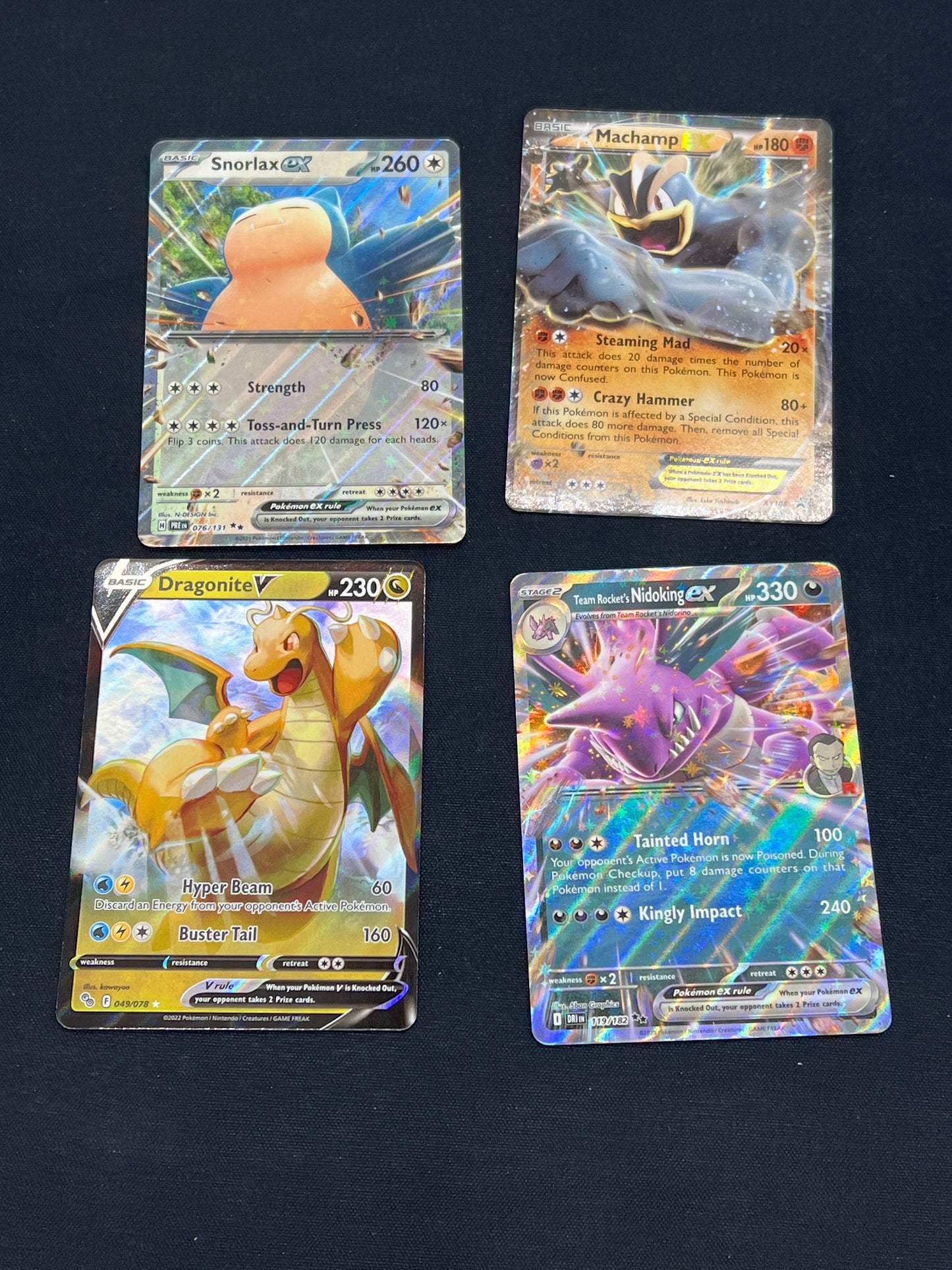 Auction Lot 240: Pokemon Cards Lot of 4 Assorted EX SV Era Conditions Vary