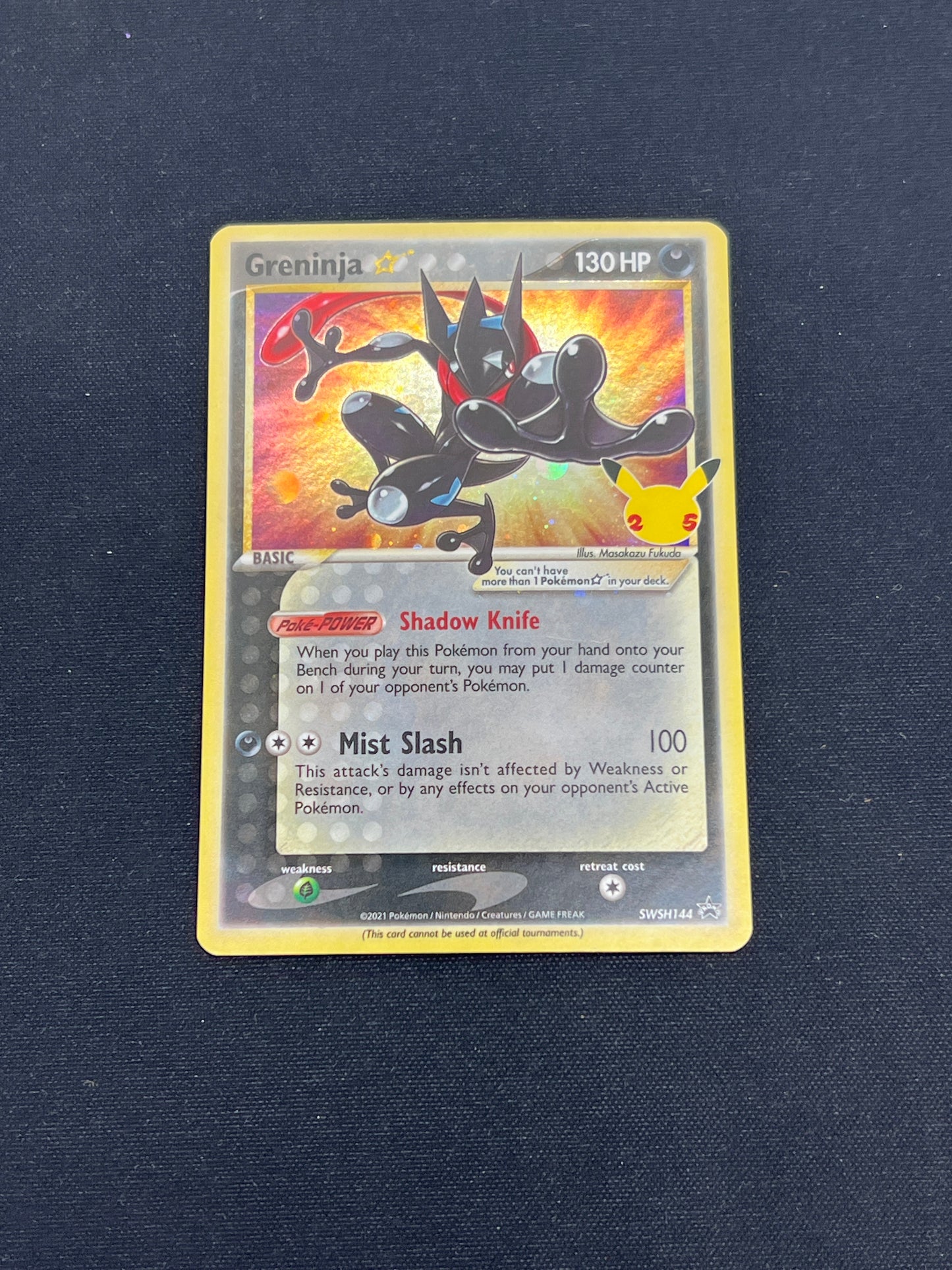 Auction Lot 63: Pokemon Cards Greninja Celebrations ETB Promo Loose Condition Vary