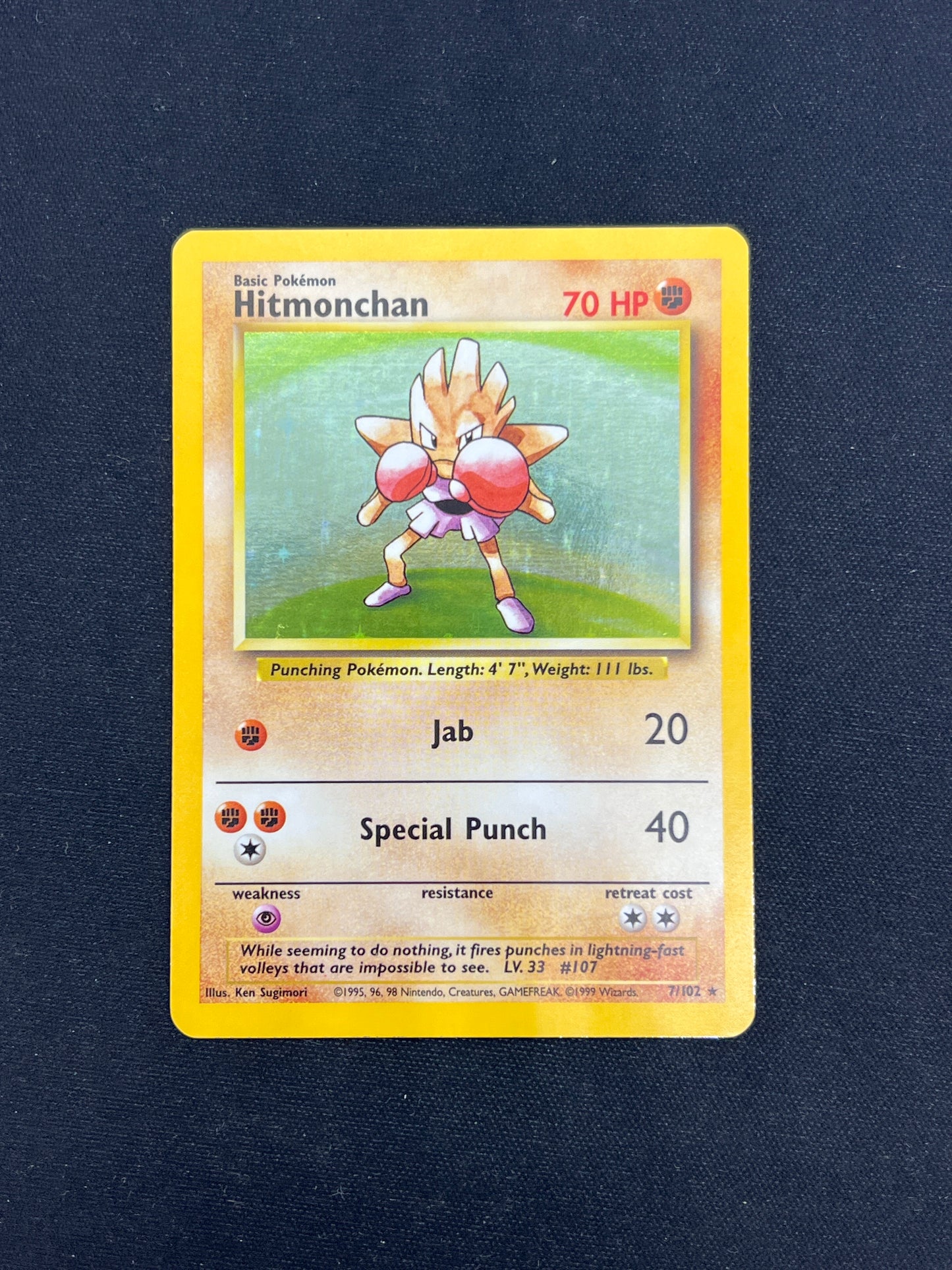 Auction Lot 224: Pokemon Cards Hitmonchan Holo Base Set Condition Vary