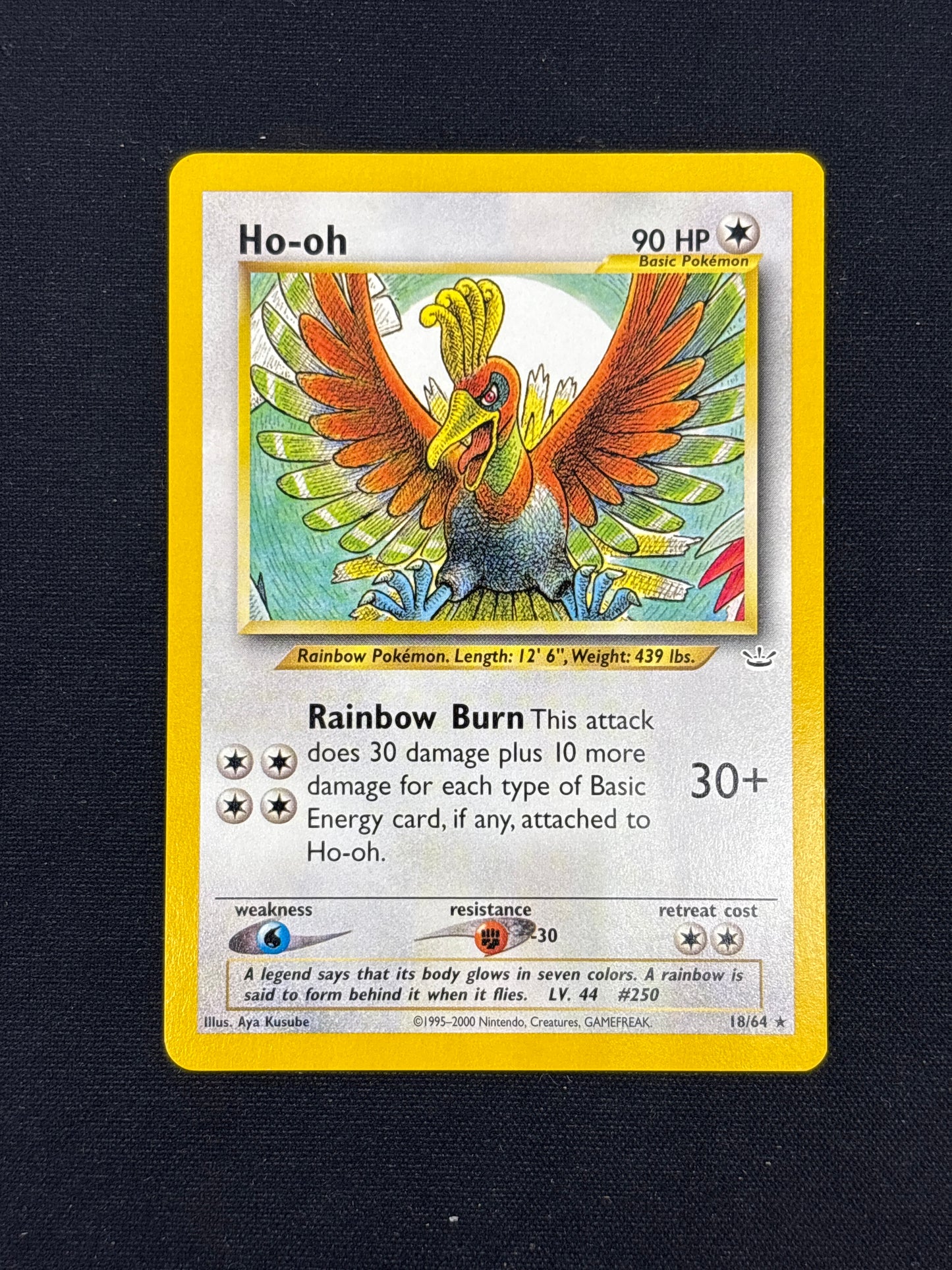 Auction Lot 155: Ho-Oh Neo Revelation Card Conditions Vary
