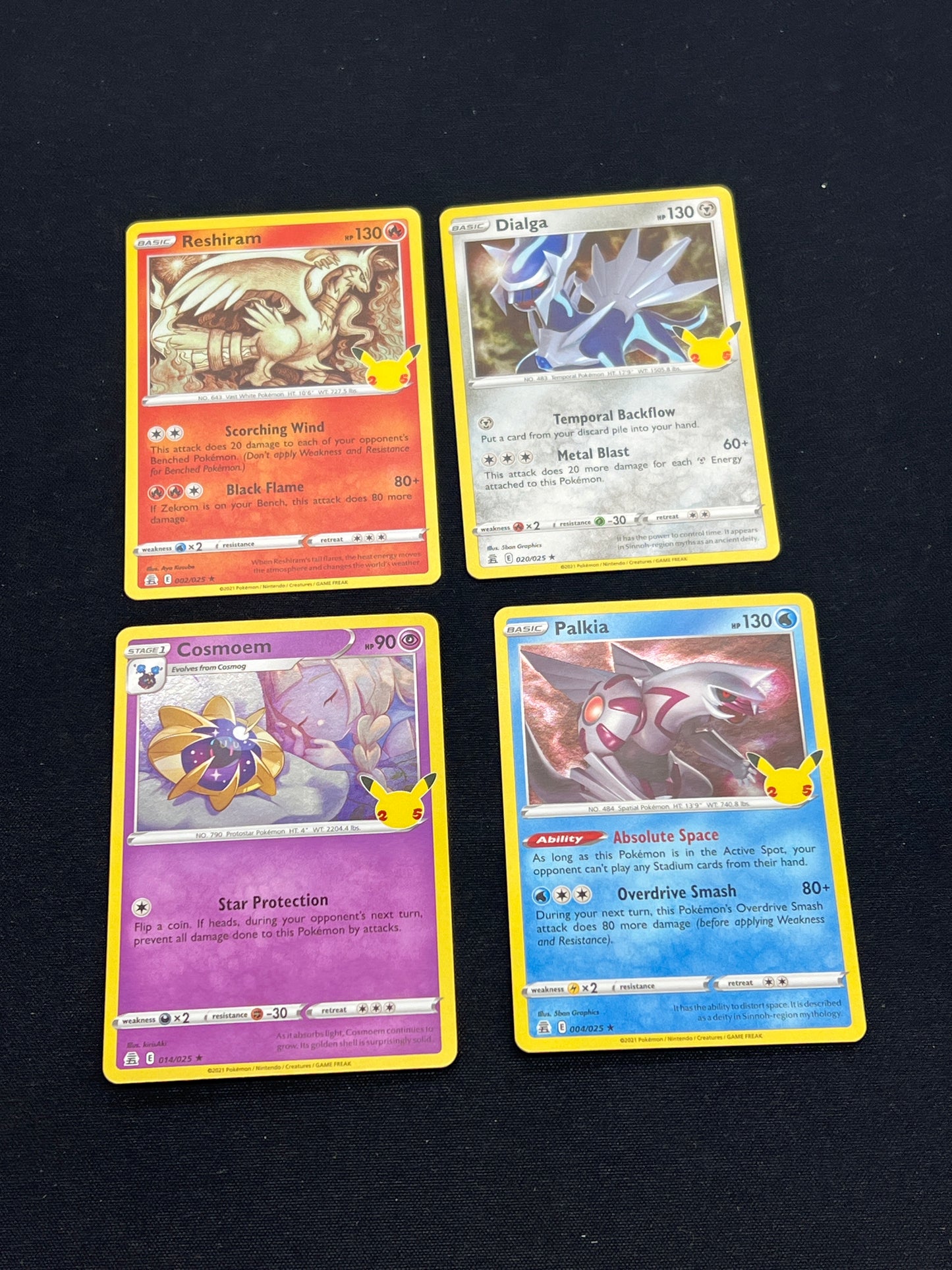 Auction Lot 238: Pokemon Cards Lot of 4 Assorted Celebrations Holos Conditions Vary