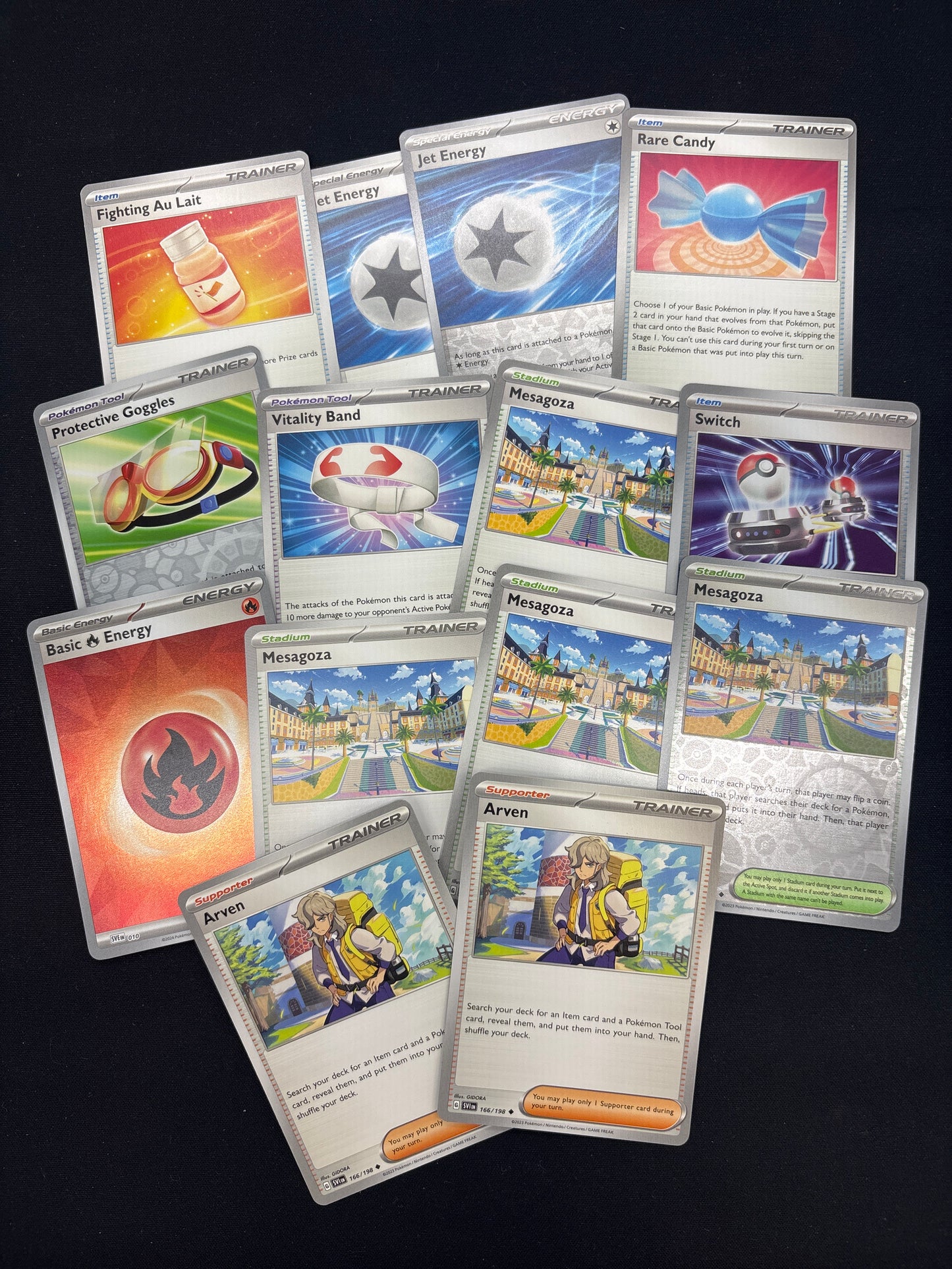 Auction Lot 250: Pokemon SV Trainer Card Lot 7 Conditions Vary