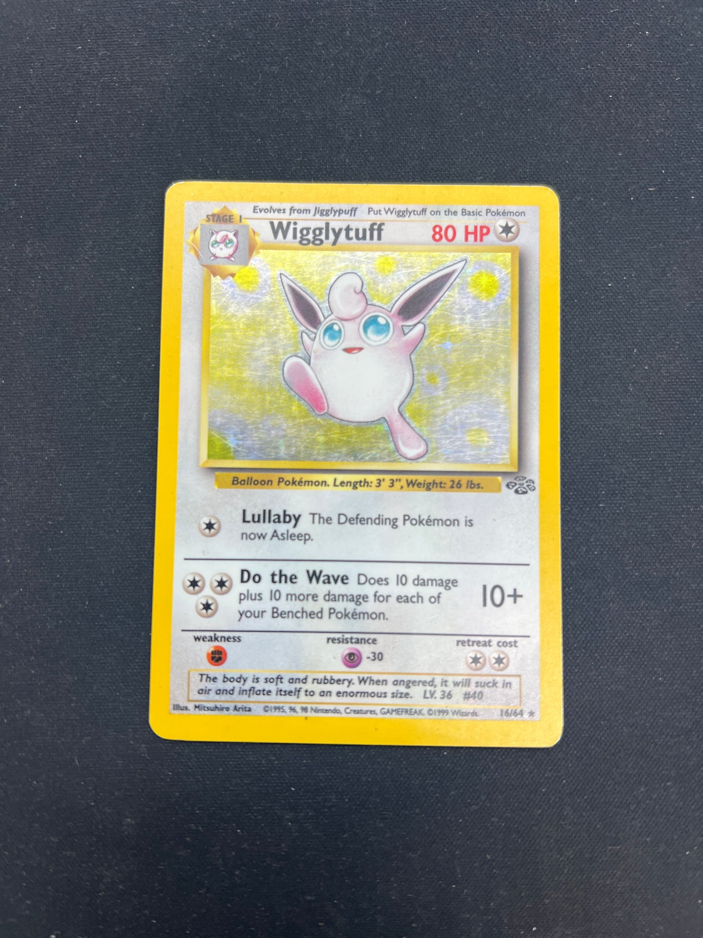 Auction Lot 10: Pokemon Cards Wigglytuff Holo WOTC Jungle Condition Vary
