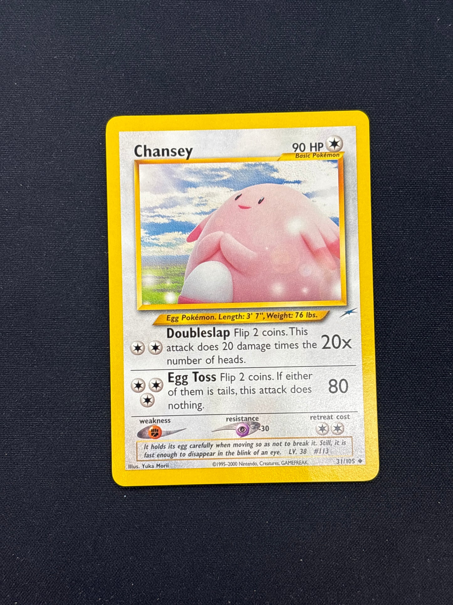 Auction Lot 10: Chansey Pokemon Neo Destiny Card Conditions Vary