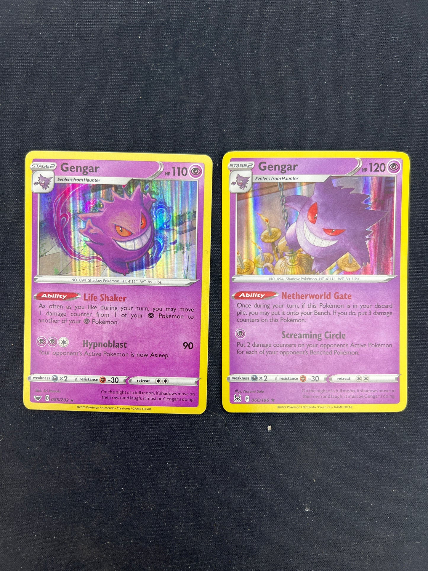 Auction Lot 391: Pokemon Cards Gengar Holo Lot Conditions Vary