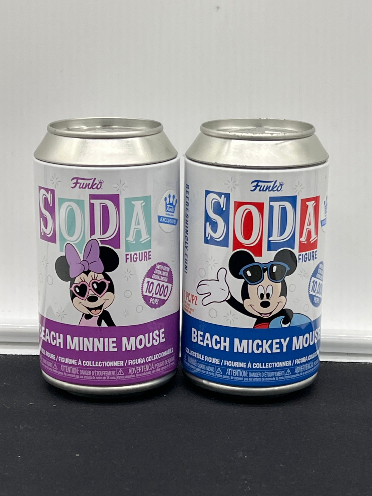Auction Lot 31: Funko Soda Lot of 2 Beach Minnie Mouse & Beach Mickey Mouse